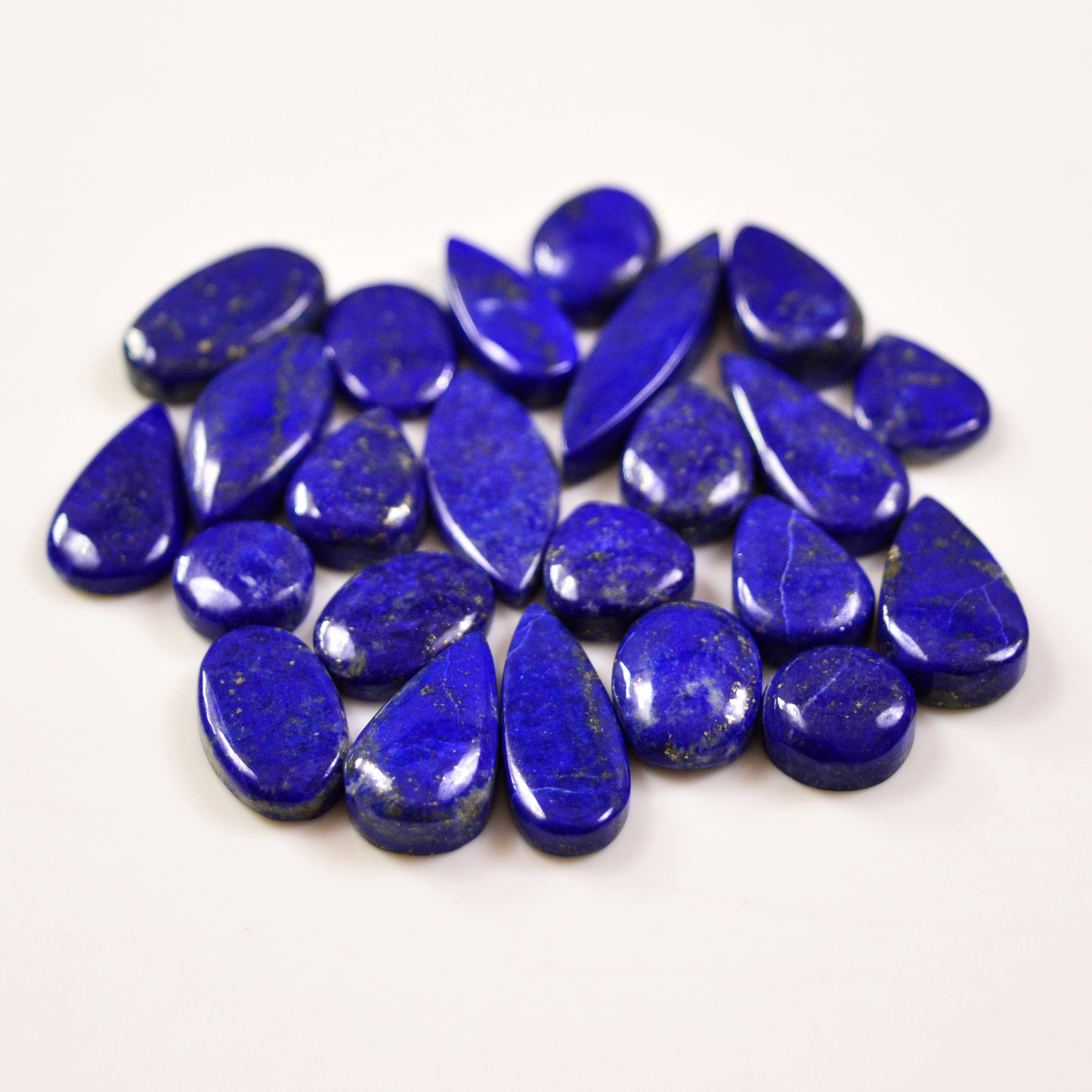 23 Pcs 145 Cts Natural Lapis Cabochons Gemstone Lot for jewellery making 27x7 10x10mm 19663