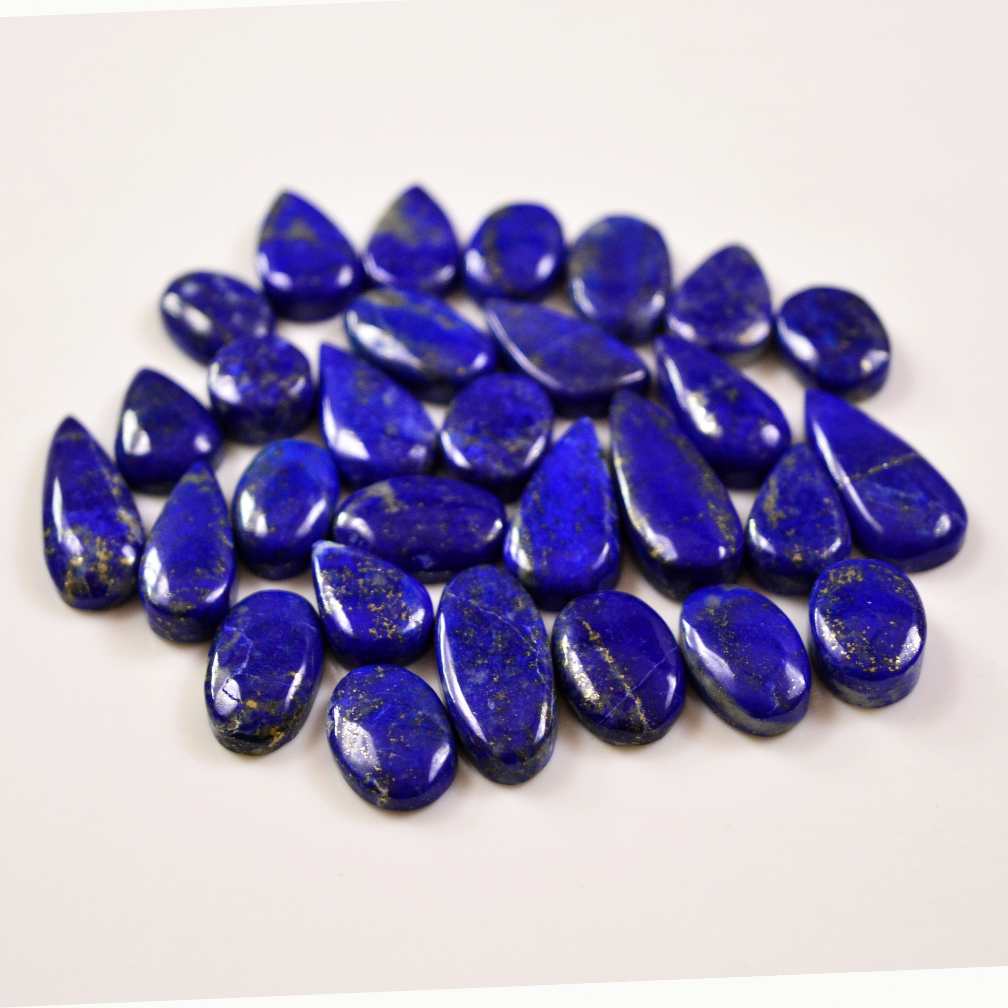 29 Pcs 225 Cts Natural Lapis Cabochons Gemstone Lot for jewellery making 24x10 10x10mm 19665