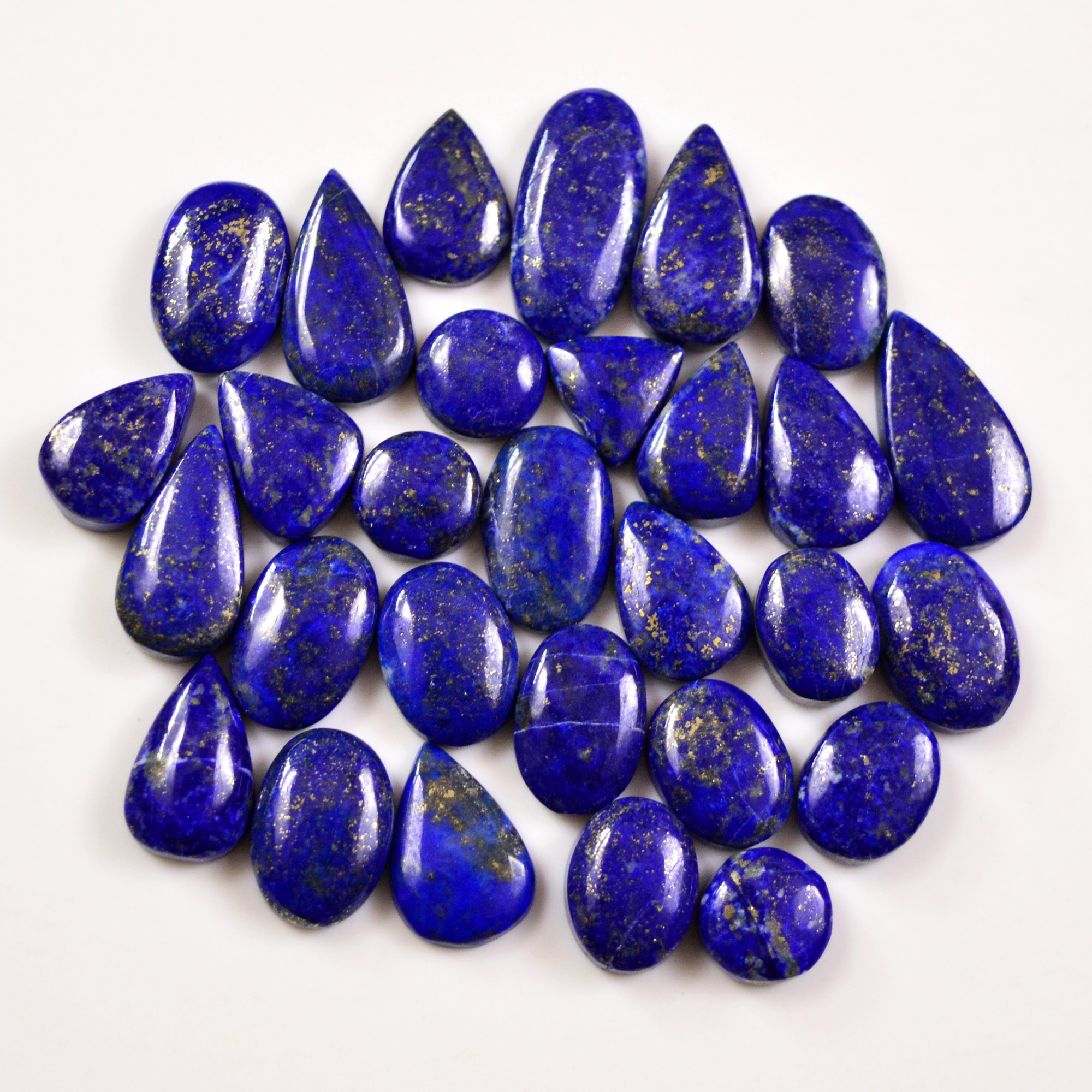 29 Pcs 188 Cts Natural Lapis Cabochons Gemstone Lot for jewellery making 21x10 10x10mm 19672