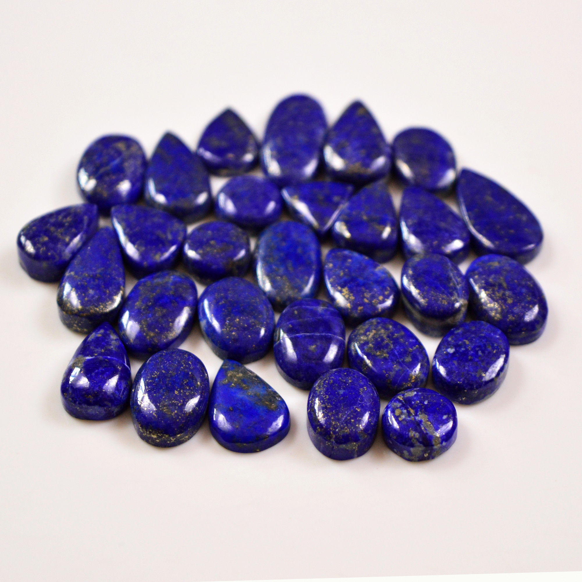 29 Pcs 188 Cts Natural Lapis Cabochons Gemstone Lot for jewellery making 21x10 10x10mm 19672