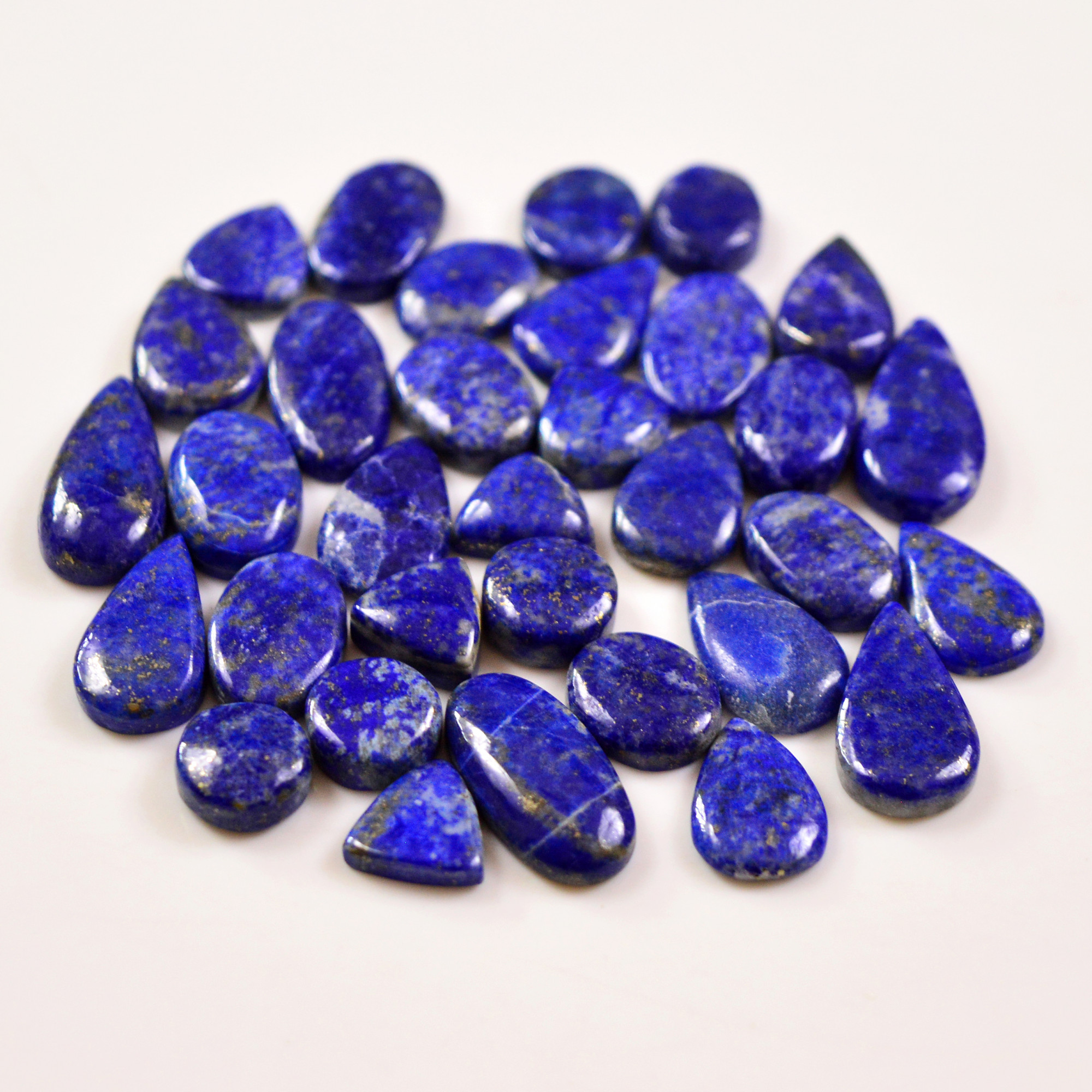 33 Pcs177 Cts Natural Lapis Cabochons Gemstone Lot for jewellery making 21x10 10x10mm 19676