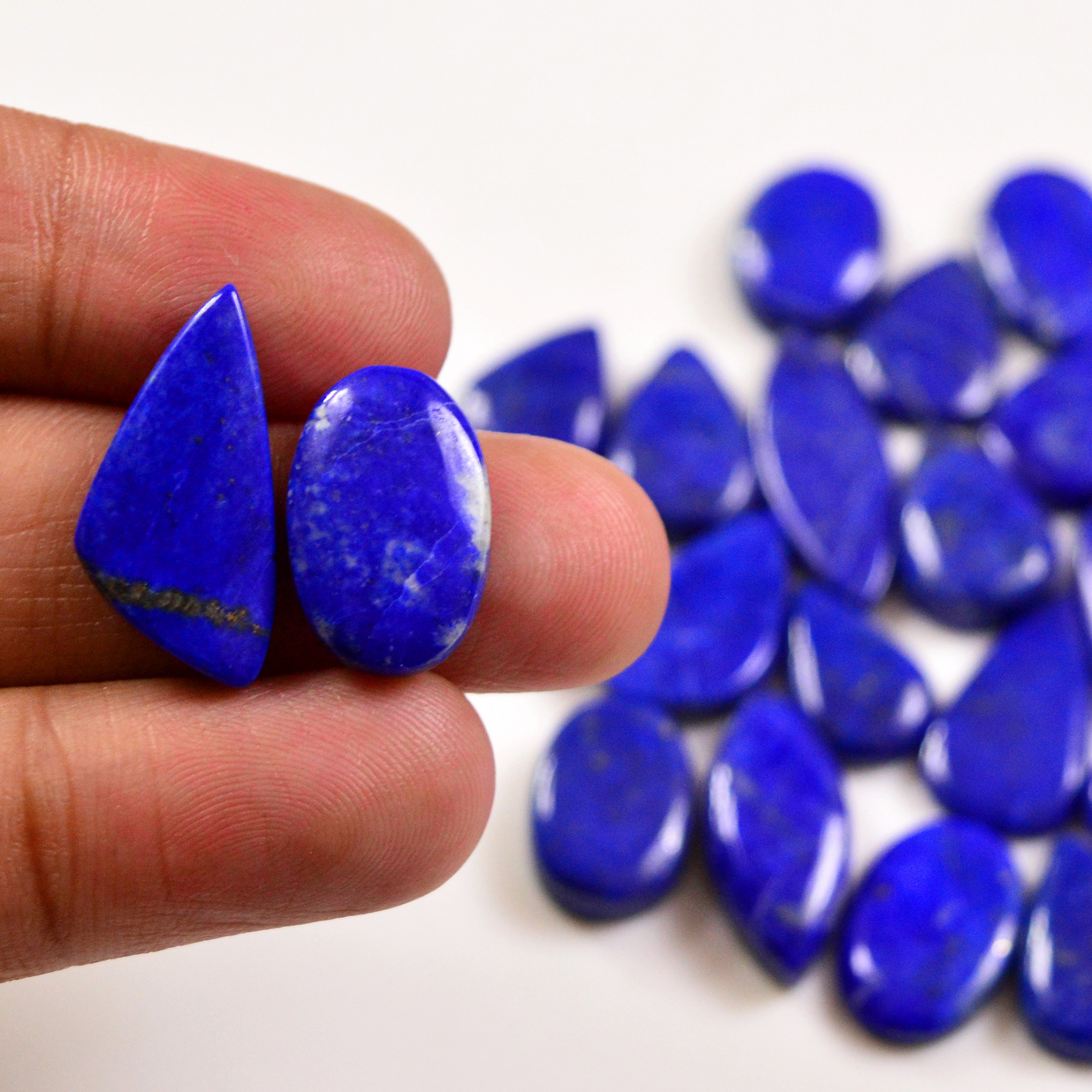 29 Pcs 217 Cts Natural Lapis Lazuli Cabochons Gemstone Lot for jewellery making22x10 11x11mm 19688