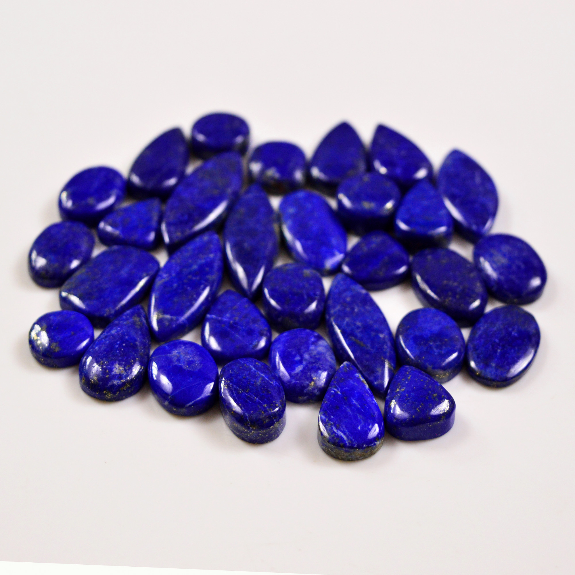 31 Pcs 276 Cts Natural Lapis Lazuli Cabochons Gemstone Lot for jewellery making28x11 10x10mm 19692