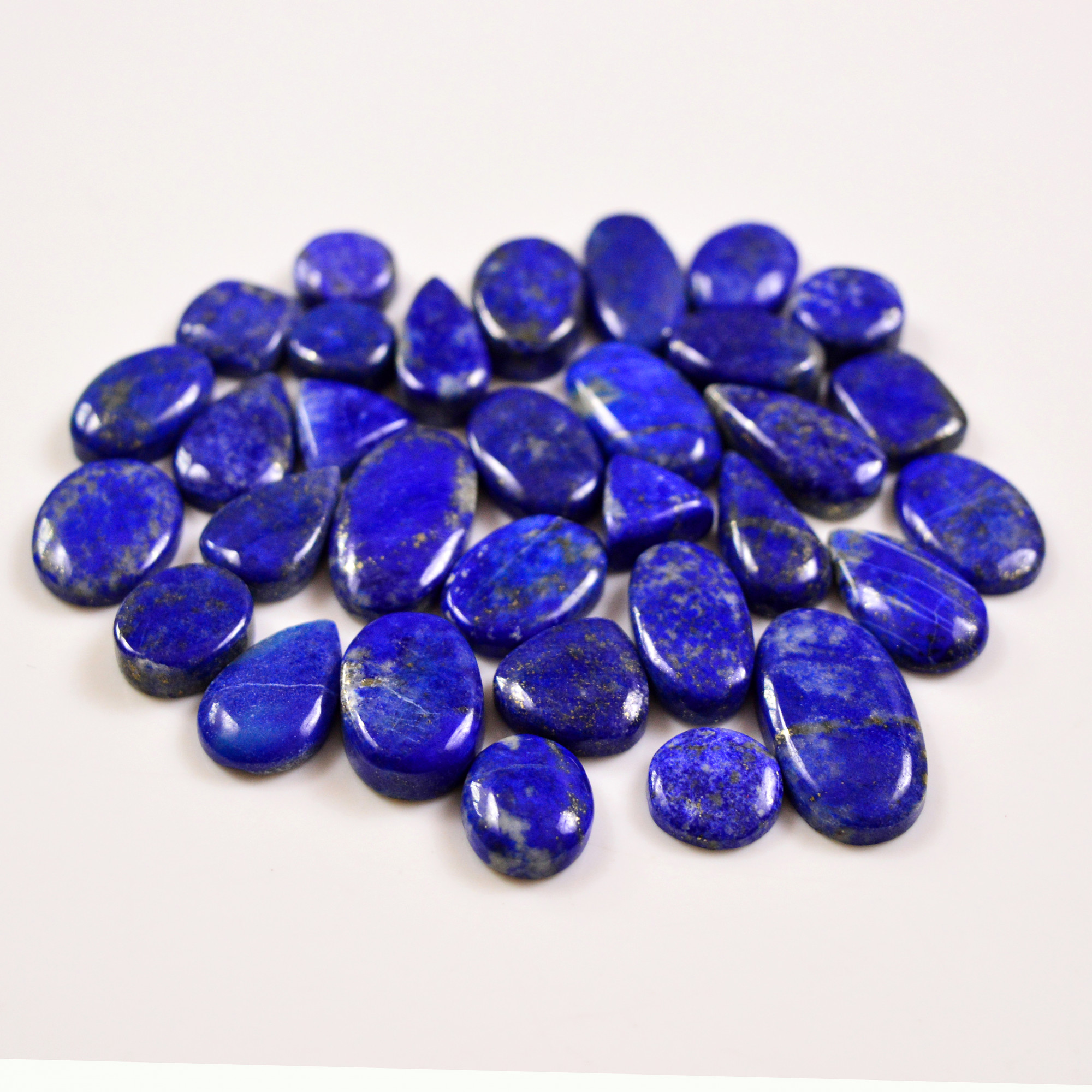 32 Pcs 292 Cts Natural Lapis Lazuli Cabochons Gemstone Lot for jewellery making25x13 11x11mm 19705