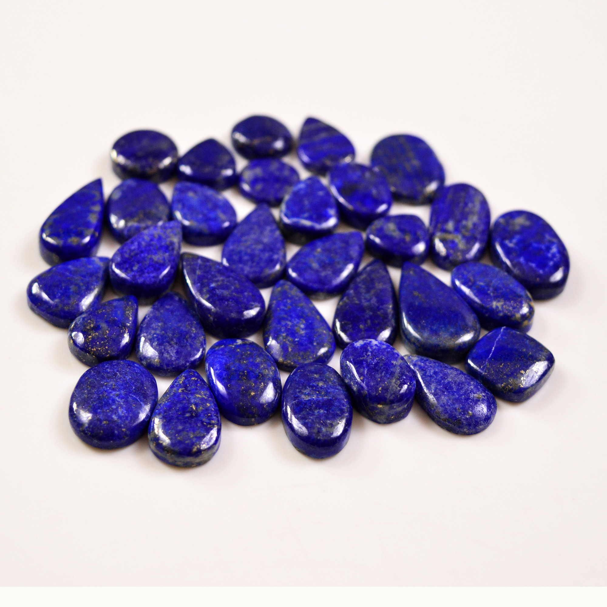 32 Pcs 271 Cts Natural Lapis Lazuli Cabochons Gemstone Lot for jewellery making22x12 12x12mm 19706
