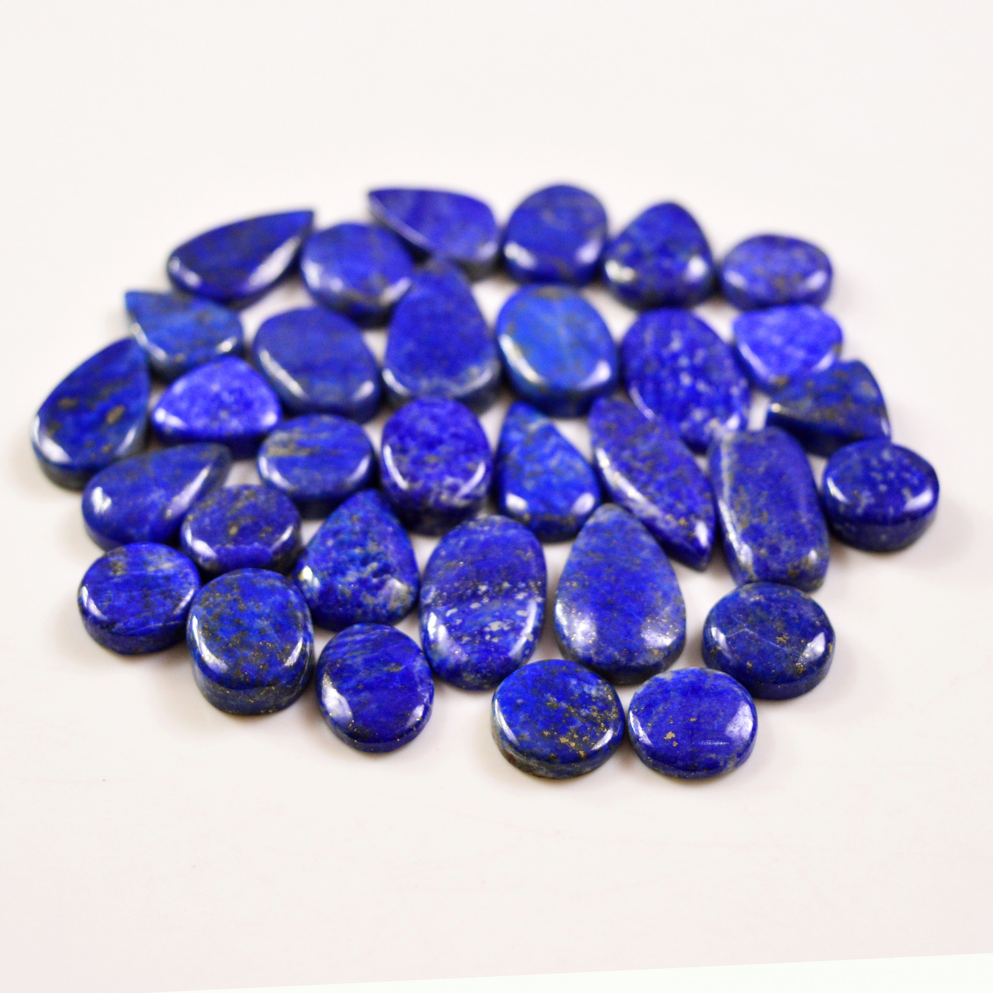 32 Pcs 276 Cts Natural Lapis Lazuli Cabochons Gemstone Lot for jewellery making22x12 12x12mm 19708