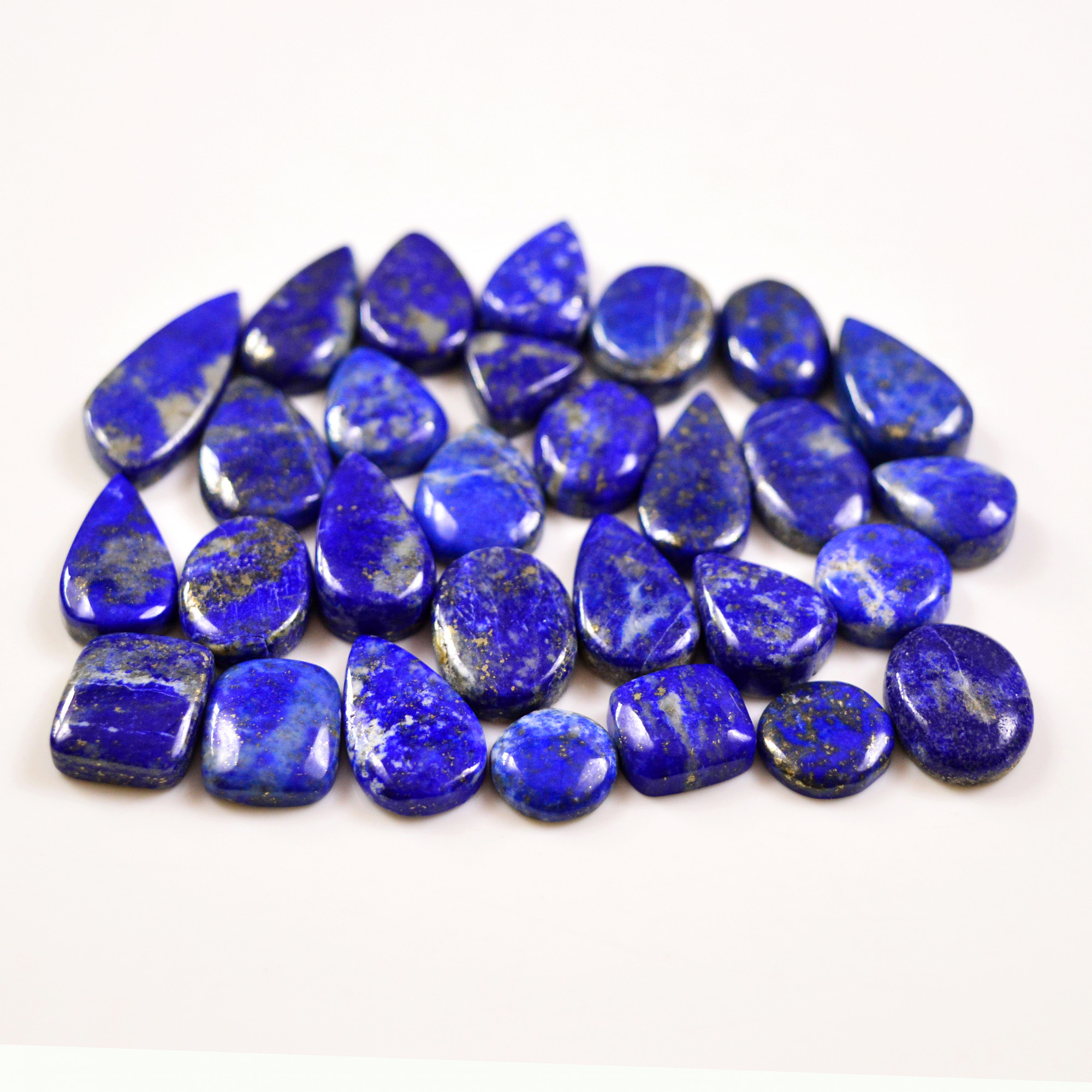 29 Pcs 267 Cts Natural Lapis Lazuli Cabochons Gemstone Lot for jewellery making26x11 10x10mm 19709
