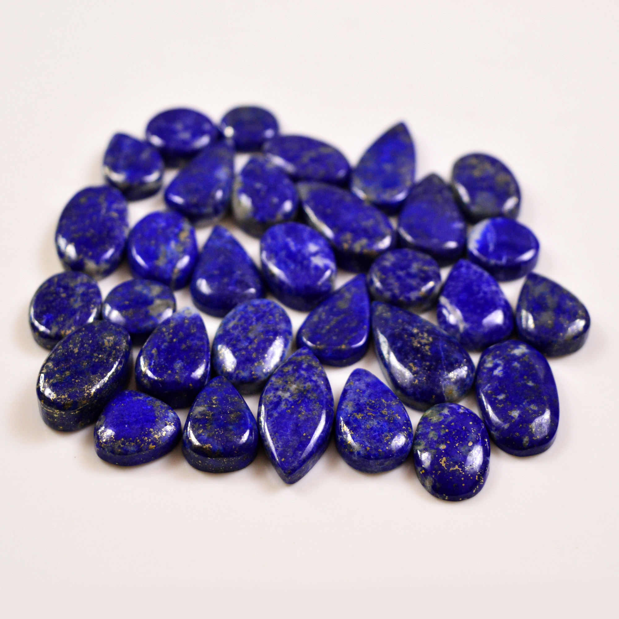 31 Pcs 270 Cts Natural Lapis Lazuli Cabochons Gemstone Lot for jewellery making22x12 10x10mm 19710