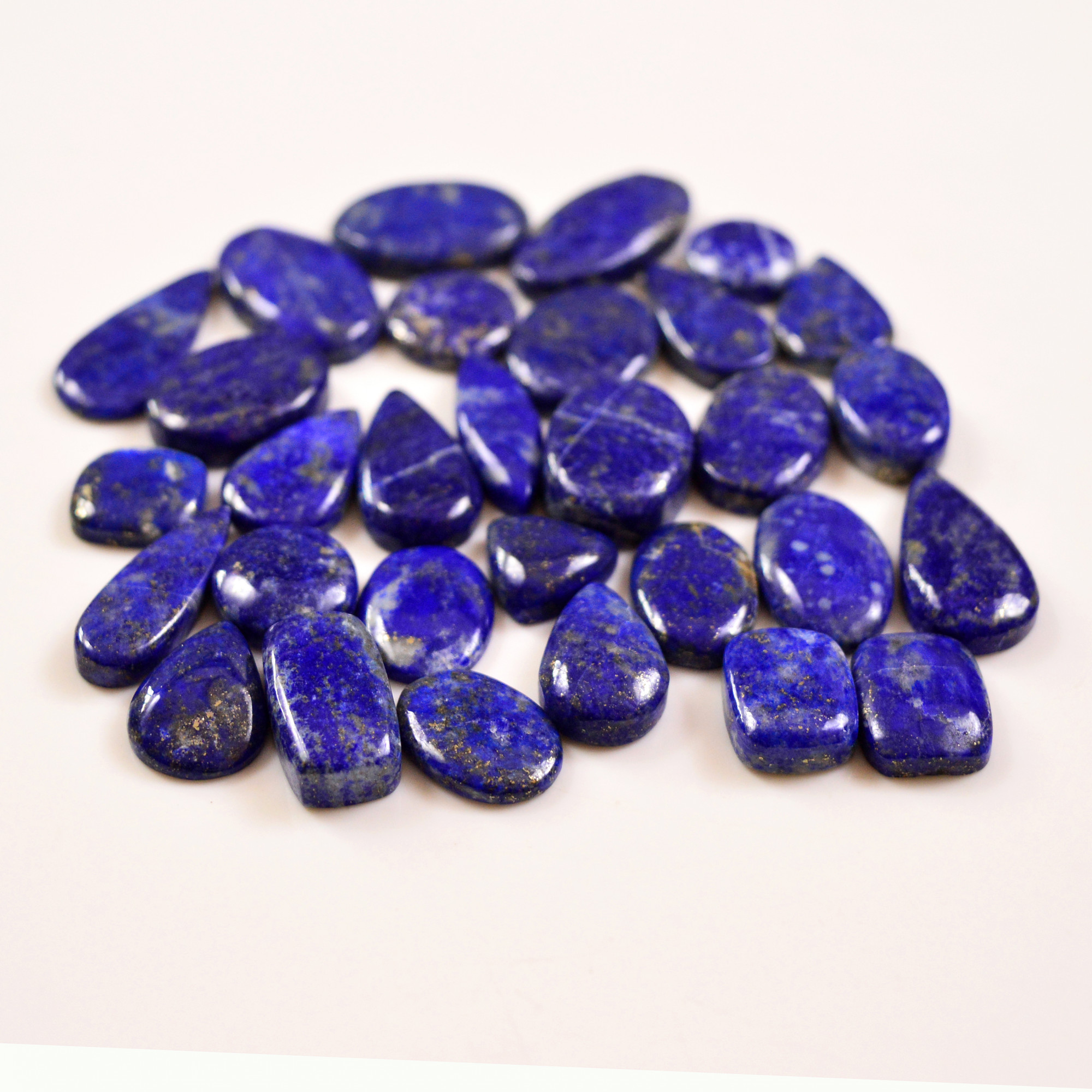 30 Pcs 249 Cts Natural Lapis Lazuli Cabochons Gemstone Lot for jewellery making22x11 11x11mm 19711