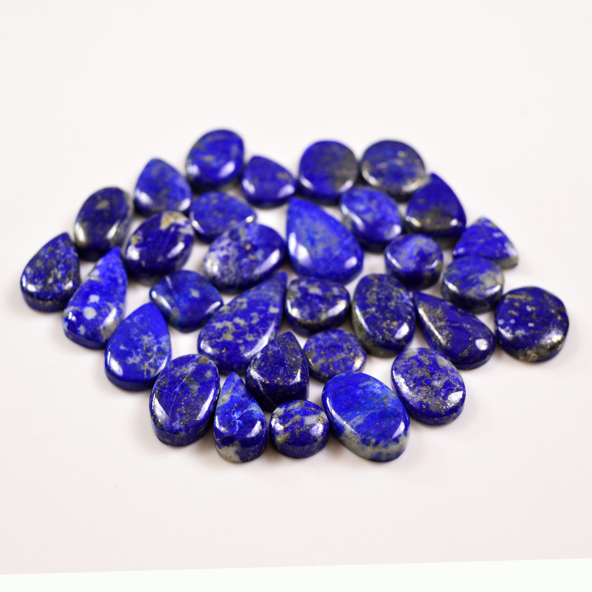 31 Pcs 249 Cts Natural Lapis Lazuli Cabochons Gemstone Lot for jewellery making25x13 10x10mm 19712
