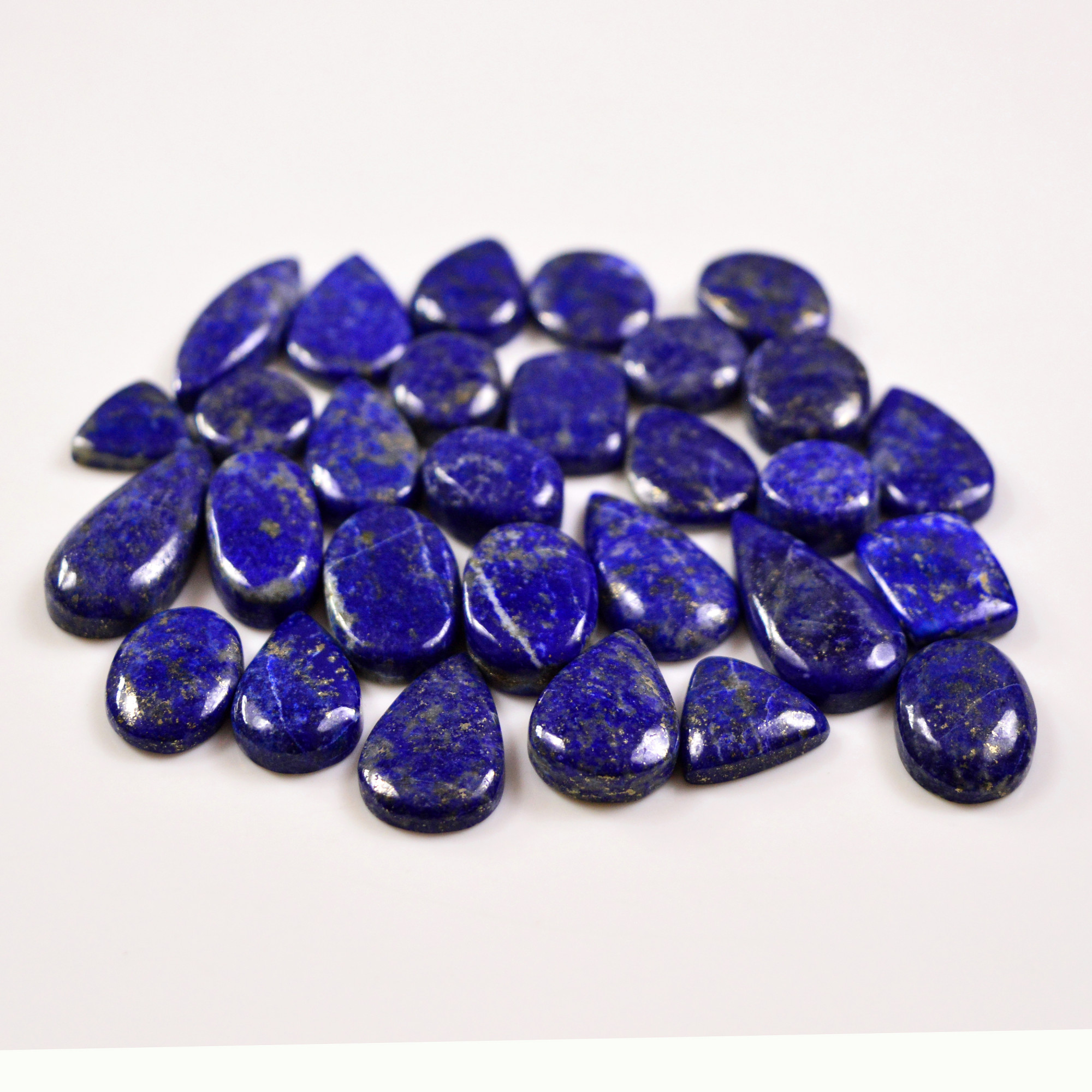 29 Pcs 244 Cts Natural Lapis Lazuli Cabochons Gemstone Lot for jewellery making22x11 11x11mm 19715