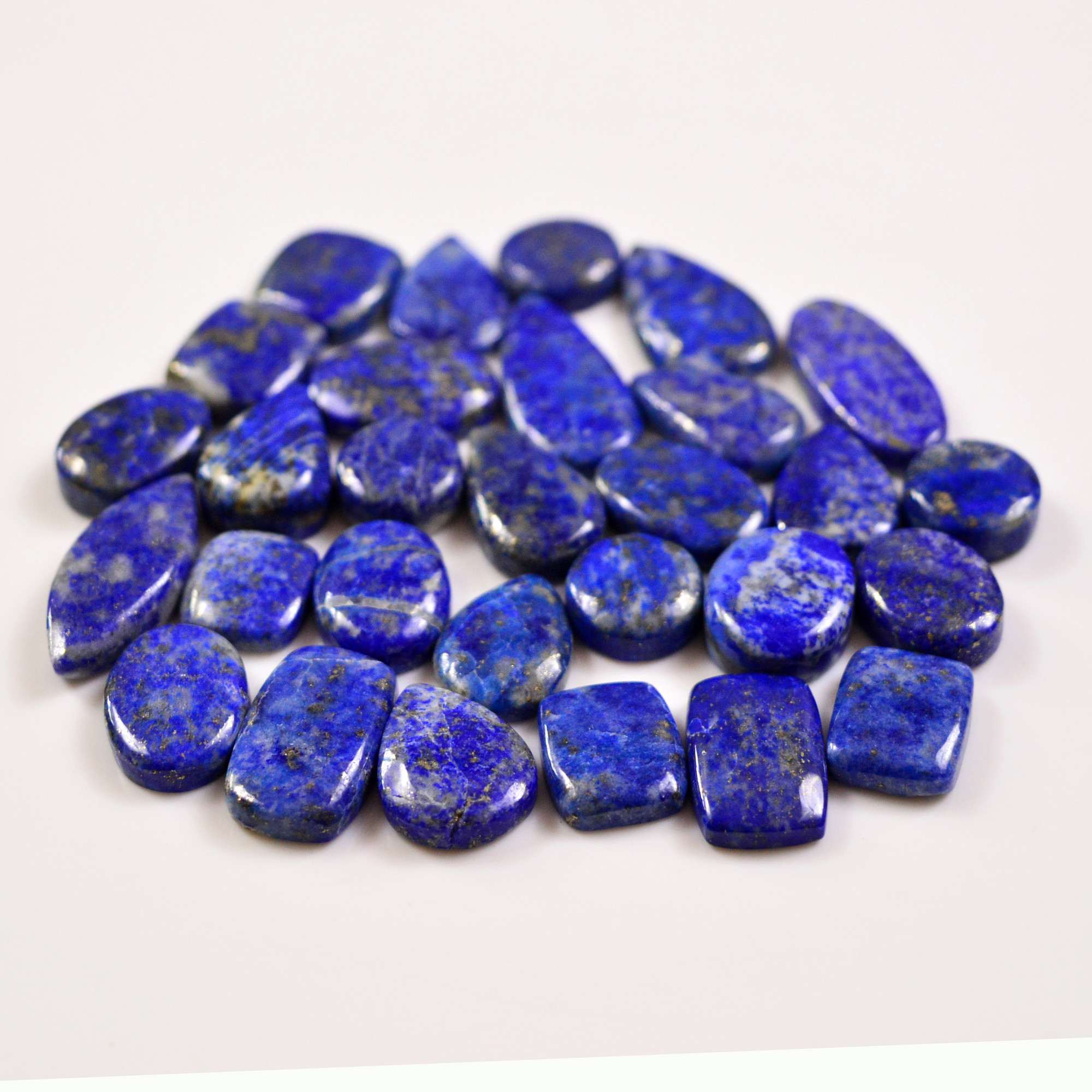 29 Pcs 247 Cts Natural Lapis Lazuli Cabochons Gemstone Lot for jewellery making22x11 12x12mm 19716