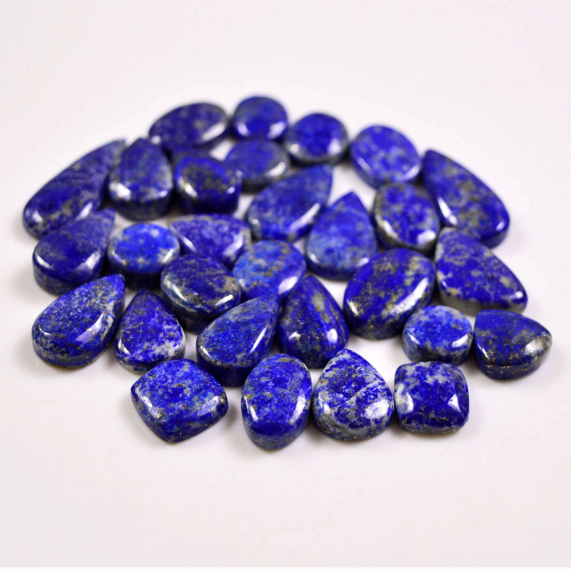 29 Pcs 298 Cts Natural Lapis Lazuli Cabochons Gemstone Lot for jewellery making27x11 11x11mm 19718