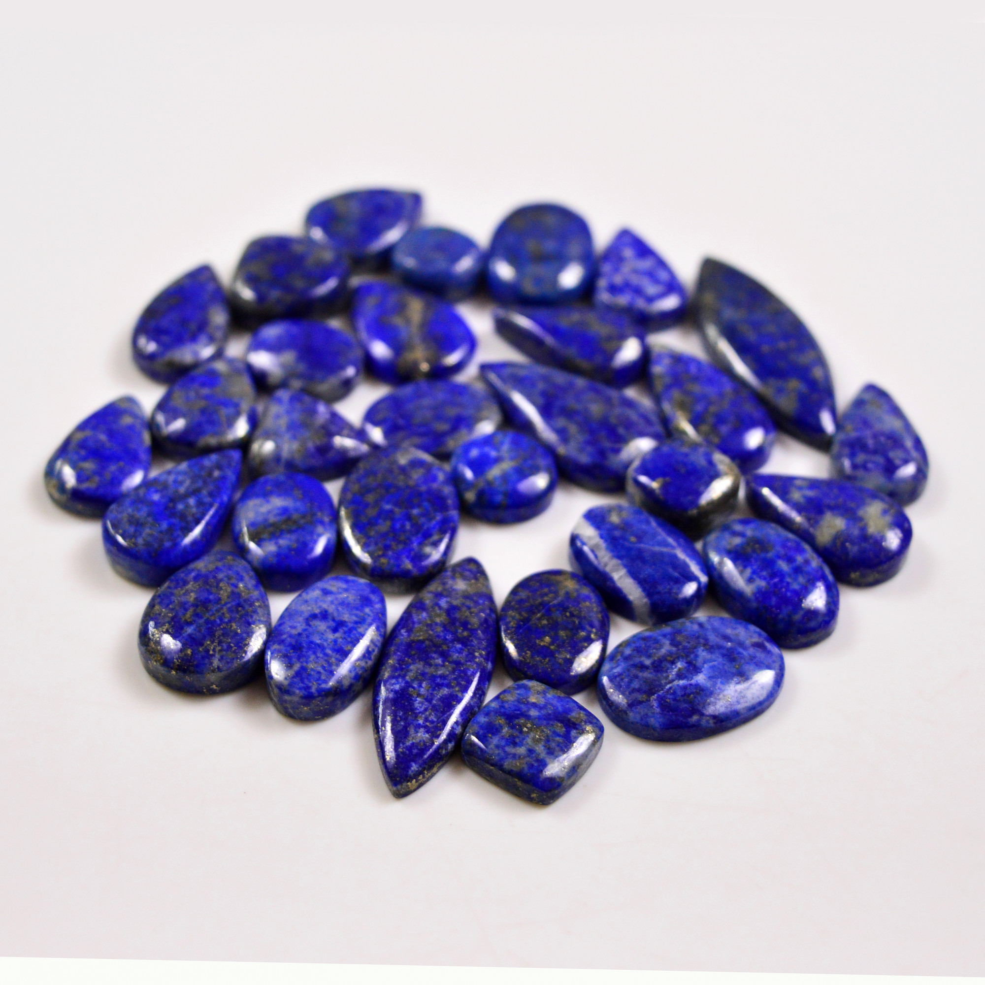 31 Pcs 322 Cts Natural Lapis Lazuli Cabochons Gemstone Lot for jewellery making31x11 11x11mm 19719