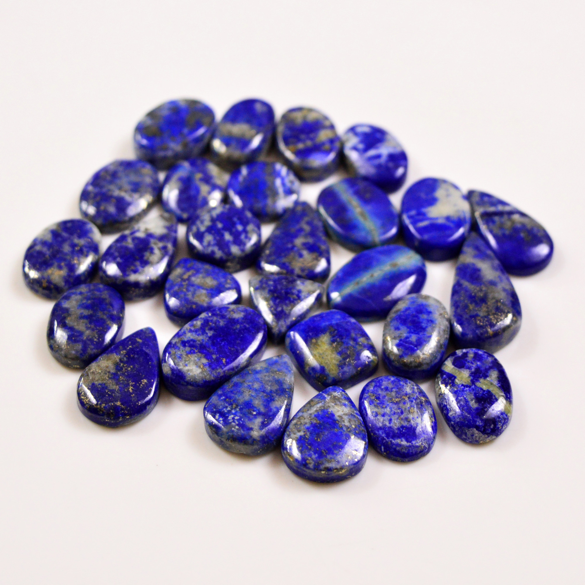 27 Pcs 263 Cts Natural Lapis Lazuli Cabochons Gemstone Lot for jewellery making24x11 11x11mm 19721