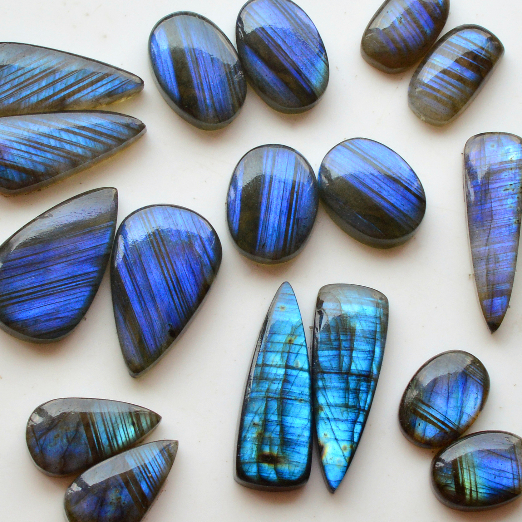 9 Pair 180Cts  Natural Labradorite Pair Gemstone Lot for jewellery making  23x18 13x10mm 19763