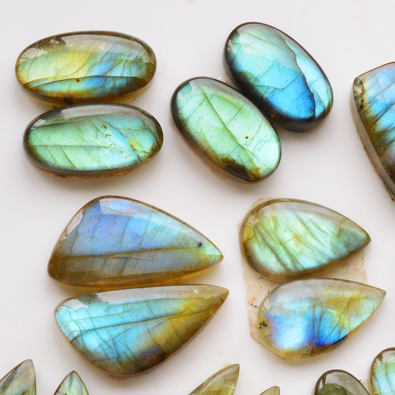 9 Pair 180Cts Natural Labradorite Pair Gemstone Lot for jewellery making 25x13 16x9mm 19773