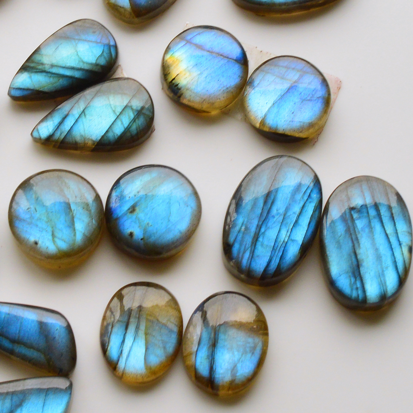 11 Pair 215Cts  Natural Labradorite Pair Gemstone Lot for jewellery making  20x12 13x13mm 19776