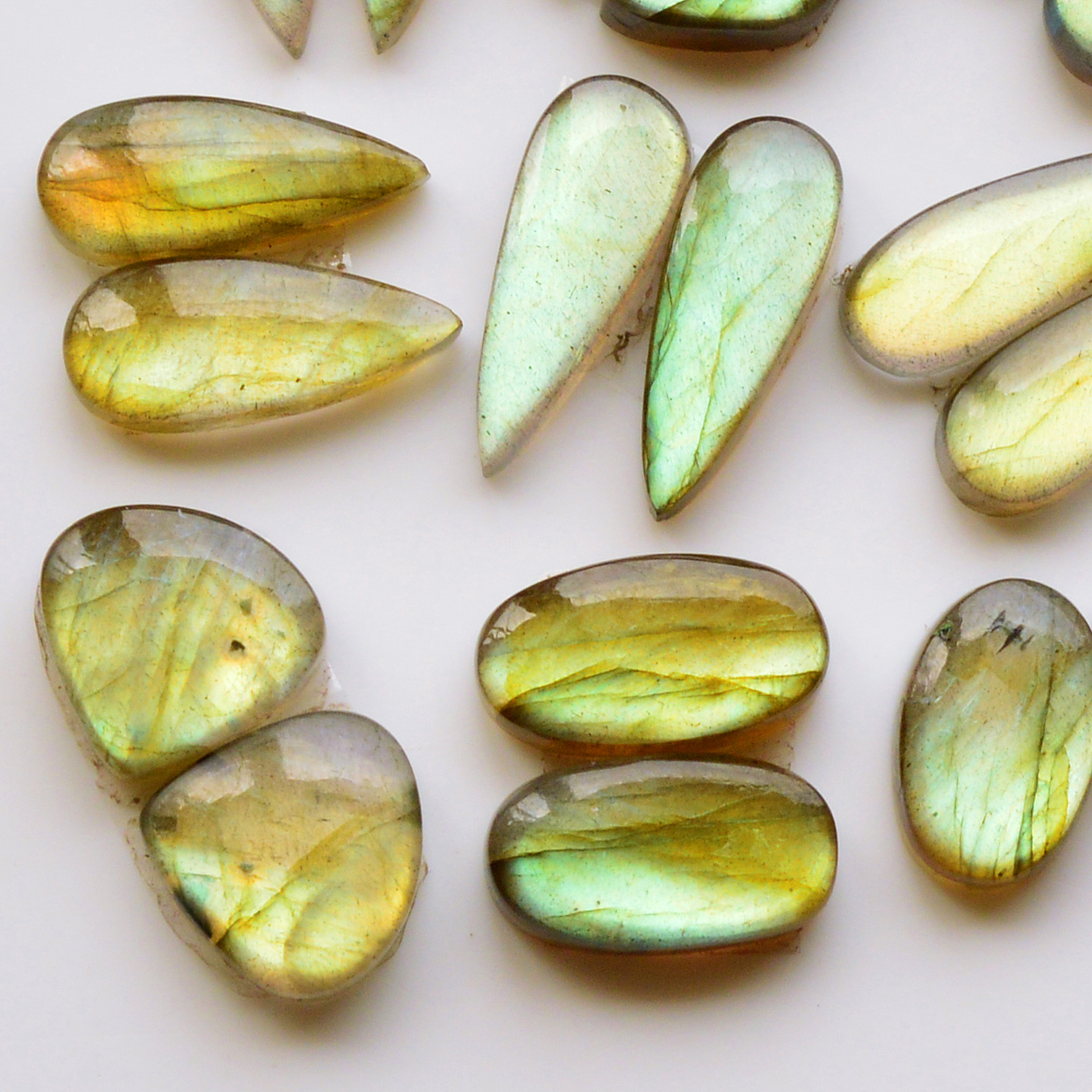 11 Pair 139Cts Natural Labradorite Pair Gemstone Lot for jewellery making 22x9 15x10mm 19785