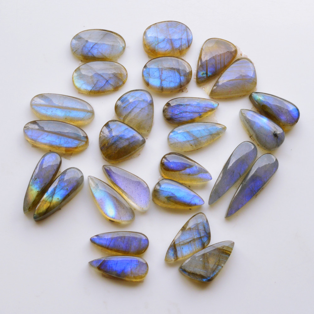 Image of 13 Pair 143Cts  Natural Labradorite Pair Gemstone Lot for jewellery making  24x7 15x12mm #19801