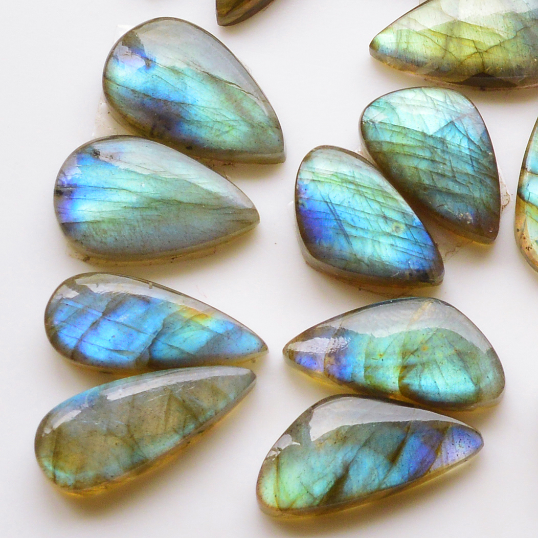 14 Pair 170Cts  Natural Labradorite Pair Gemstone Lot for jewellery making  18x9 11x11mm 19805