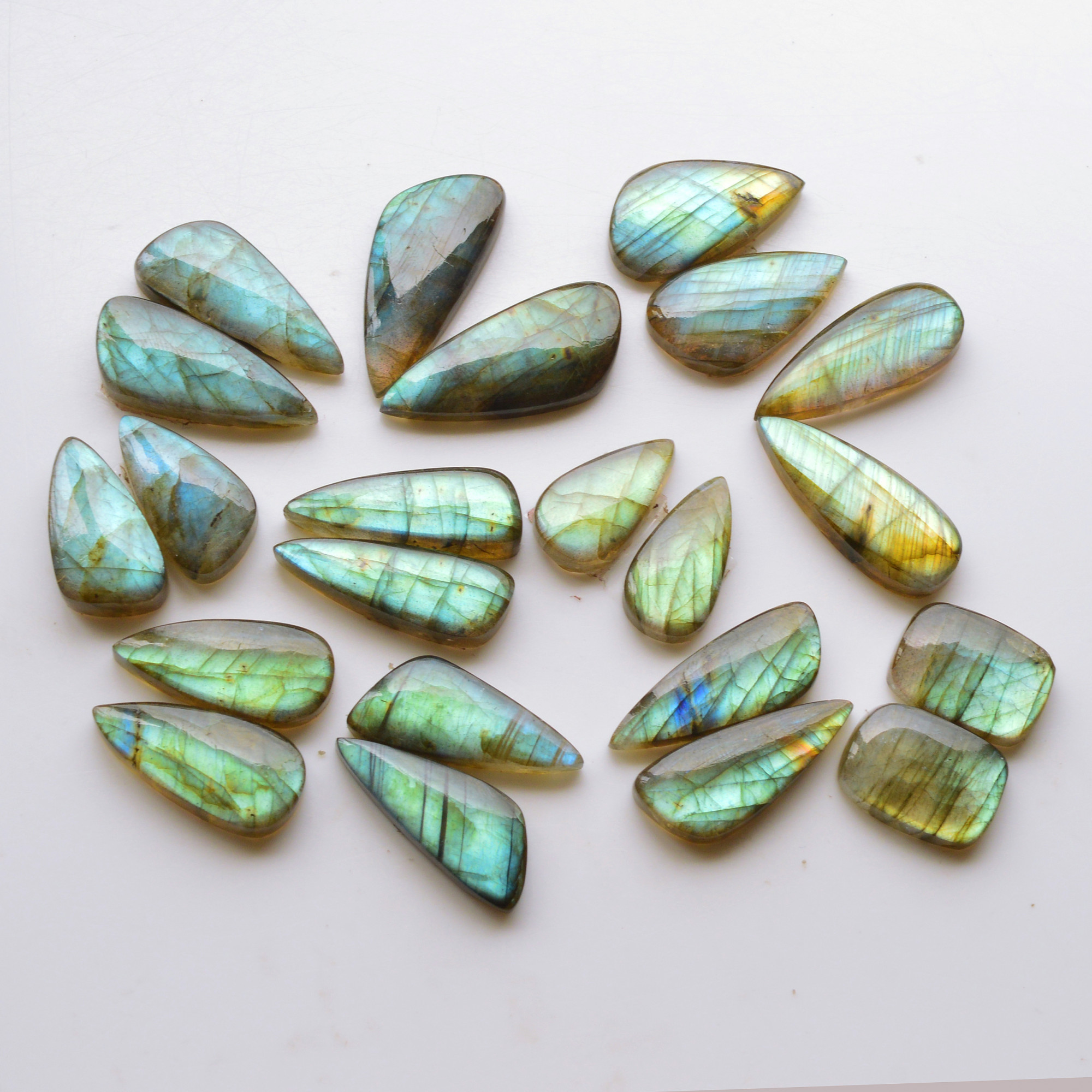 11 Pair 214Cts  Natural Labradorite Pair Gemstone Lot for jewellery making  28x13  30x10mm 19806