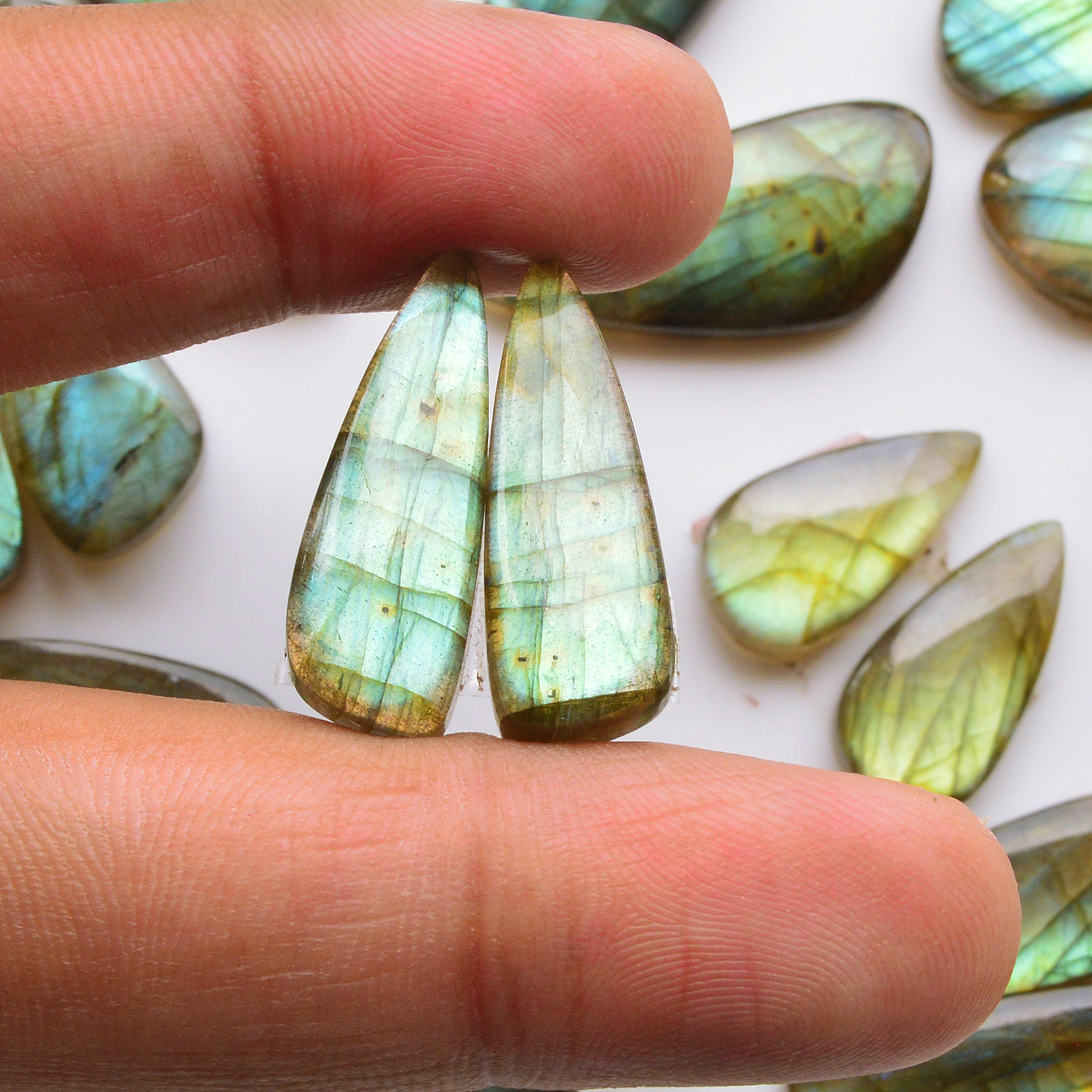 11 Pair 214Cts  Natural Labradorite Pair Gemstone Lot for jewellery making  28x13  30x10mm 19806