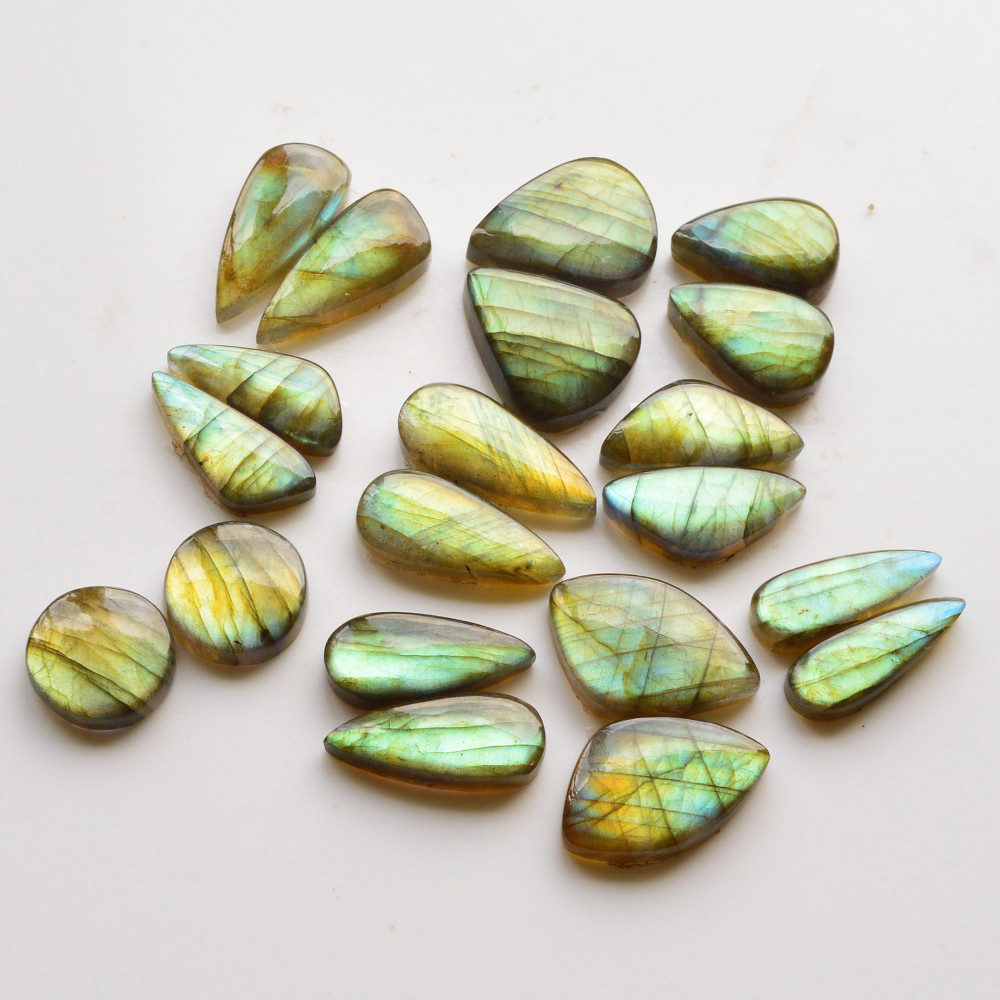 Image of 10 Pair 208Cts  Natural Labradorite Pair Gemstone Lot for jewellery making  23x11 15x15mm #19813