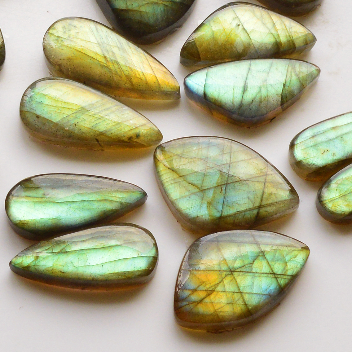 10 Pair 208Cts  Natural Labradorite Pair Gemstone Lot for jewellery making  23x11 15x15mm 19813