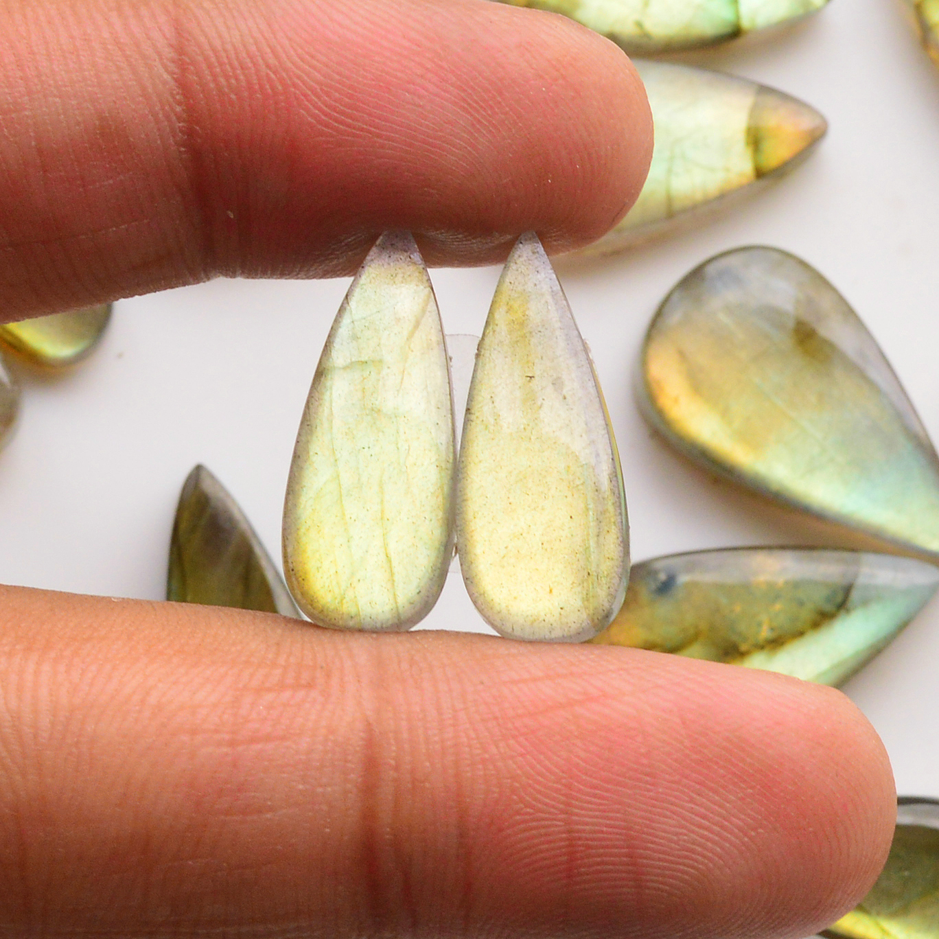 11 Pair 205Cts  Natural Labradorite Pair Gemstone Lot for jewellery making  23x14 21x11mm 19814