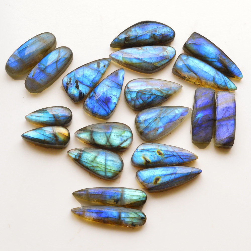 Image of 10 Pair 219Cts  Natural Labradorite Pair Gemstone Lot for jewellery making  27x9 23x12mm #19821