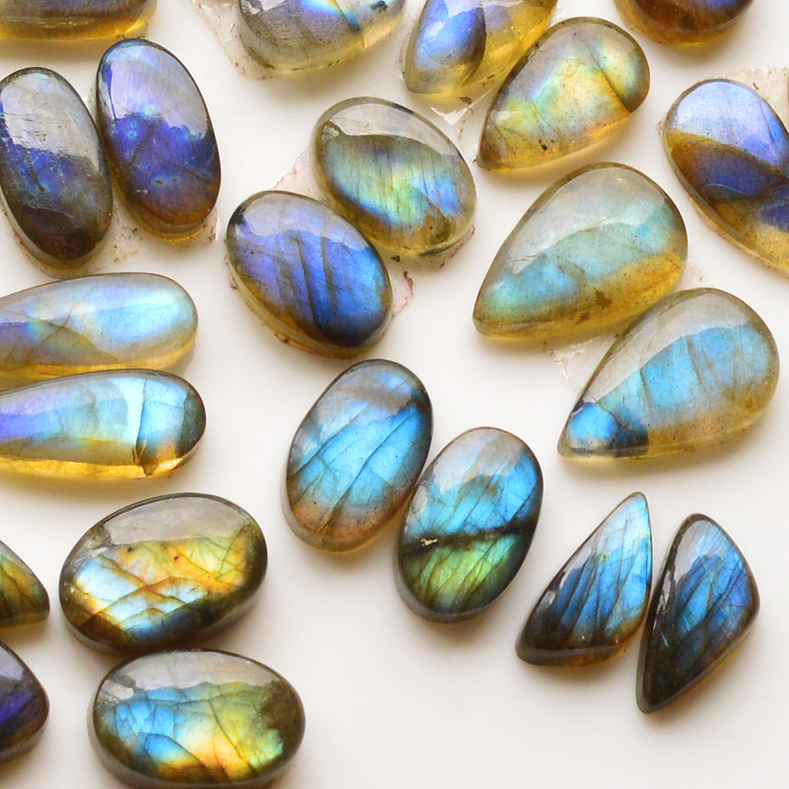 22 Pair 185Cts  Natural Labradorite Pair Gemstone Lot for jewellery making  18x8 10x10mm 19822