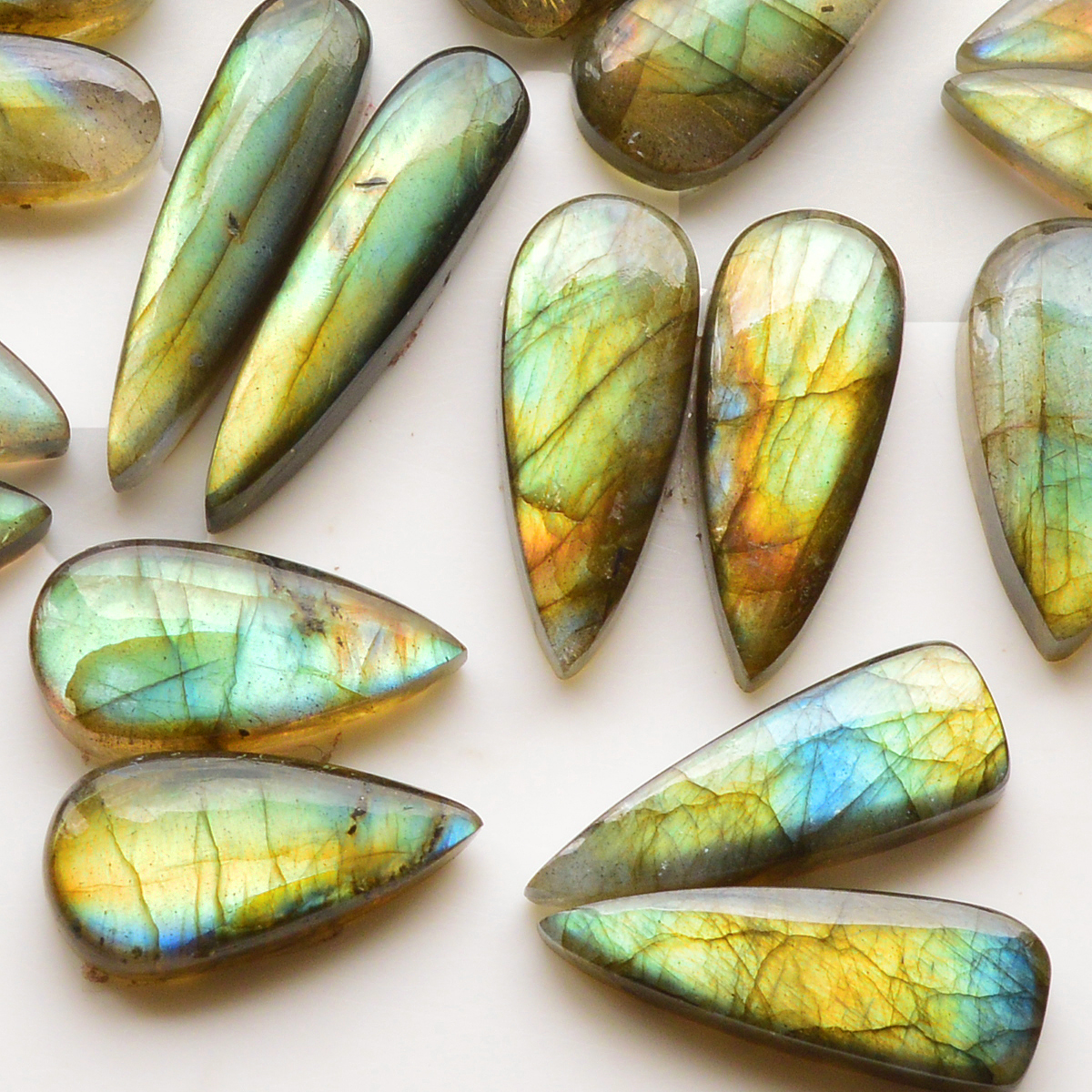 11 Pair 186Cts  Natural Labradorite Pair Gemstone Lot for jewellery making  27x7 19x12mm 19824
