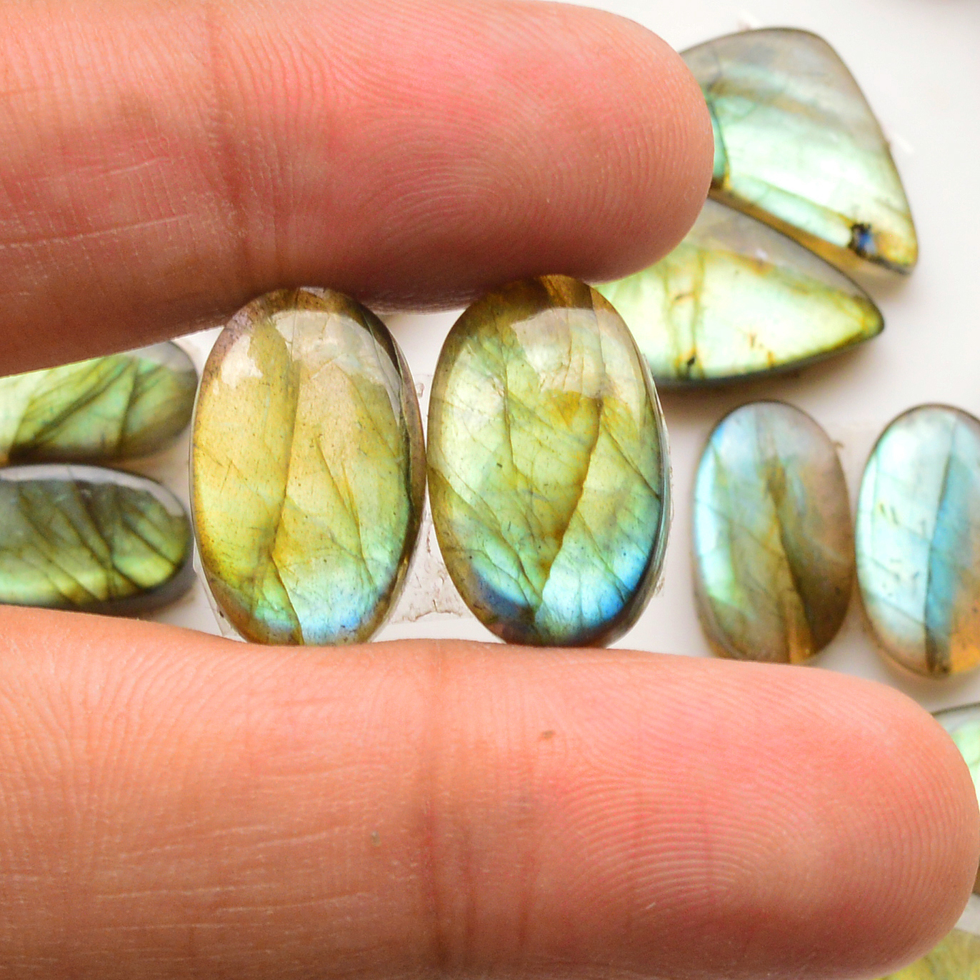 11 Pair 158Cts Natural Labradorite Pair Gemstone Lot for jewellery making 18x12 15x9mm 19825