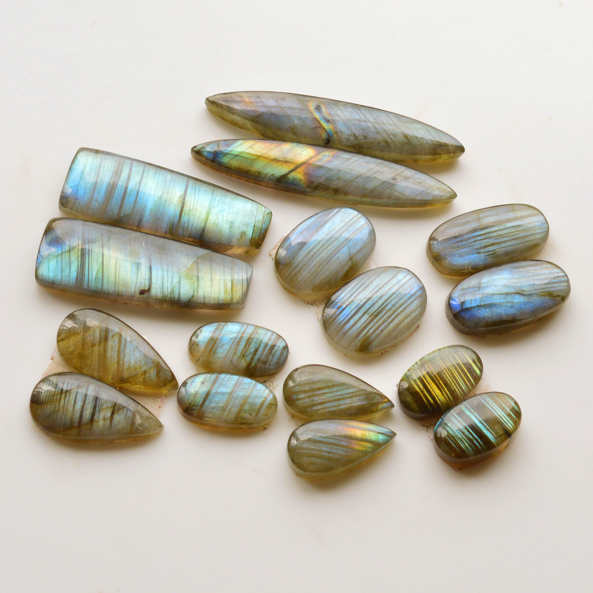 8 Pair 137Cts Natural Labradorite Pair Gemstone Lot for jewellery making 42x7 14x9mm 19827