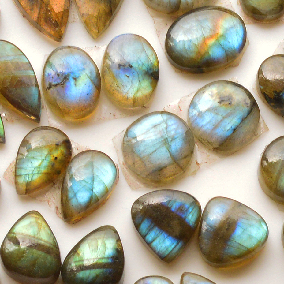 19 Pair 135Cts  Natural Labradorite Pair Gemstone Lot for jewellery making  13x10 10x7mm 19828