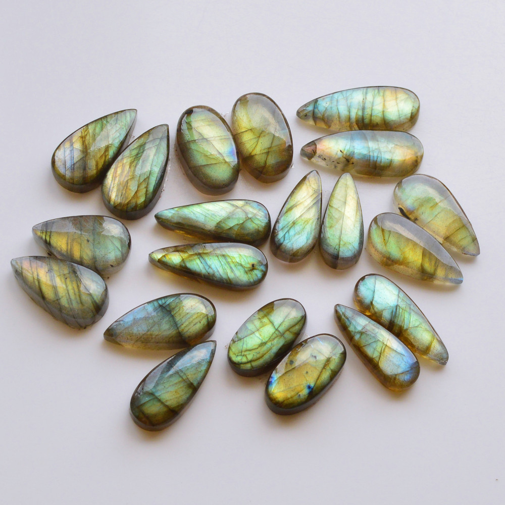 Image of 10 Pair 136Cts  Natural Labradorite Pair Gemstone Lot for jewellery making  21x8 16x8mm #19829