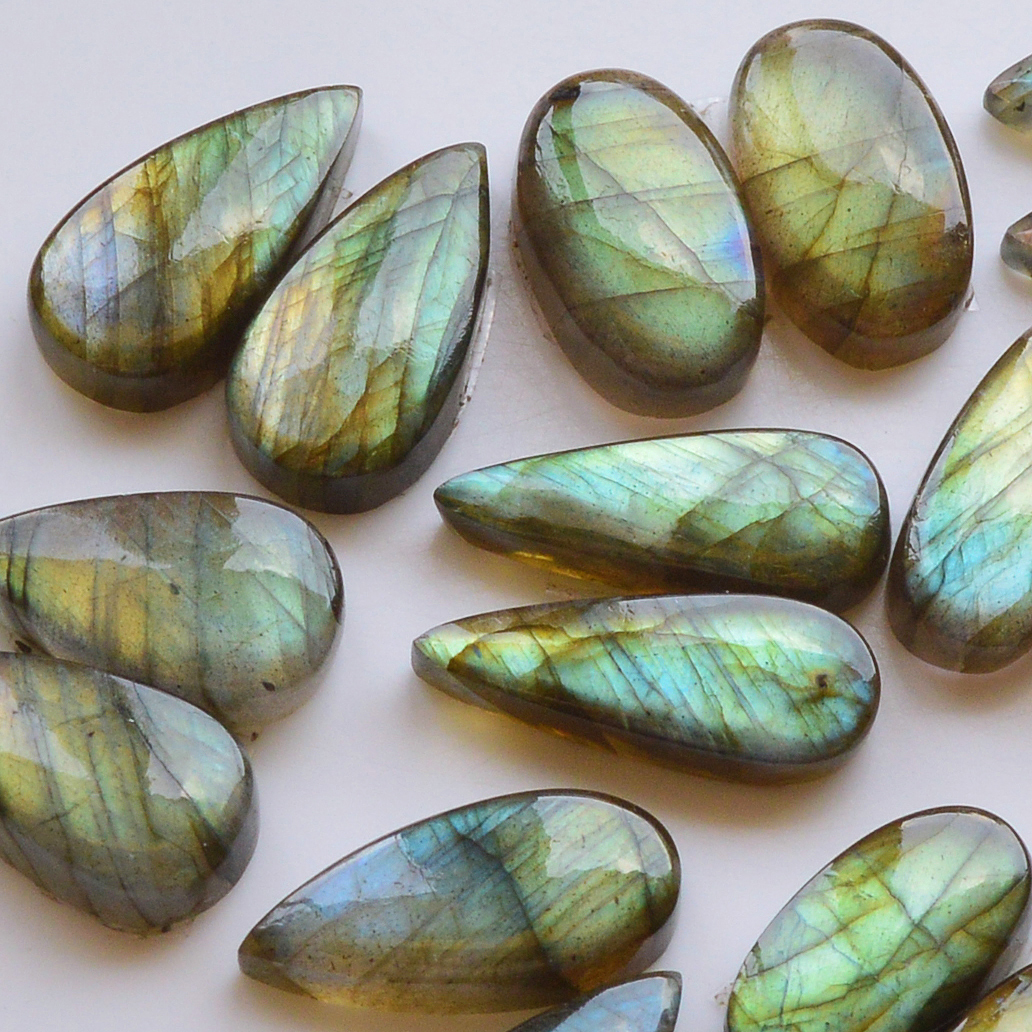 10 Pair 136Cts  Natural Labradorite Pair Gemstone Lot for jewellery making  21x8 16x8mm 19829