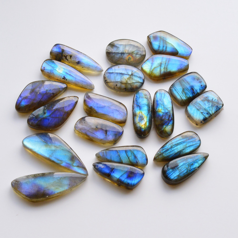 Image of 10 Pair 202Cts  Natural Labradorite Pair Gemstone Lot for jewellery making  25x8 16x11mm #19831