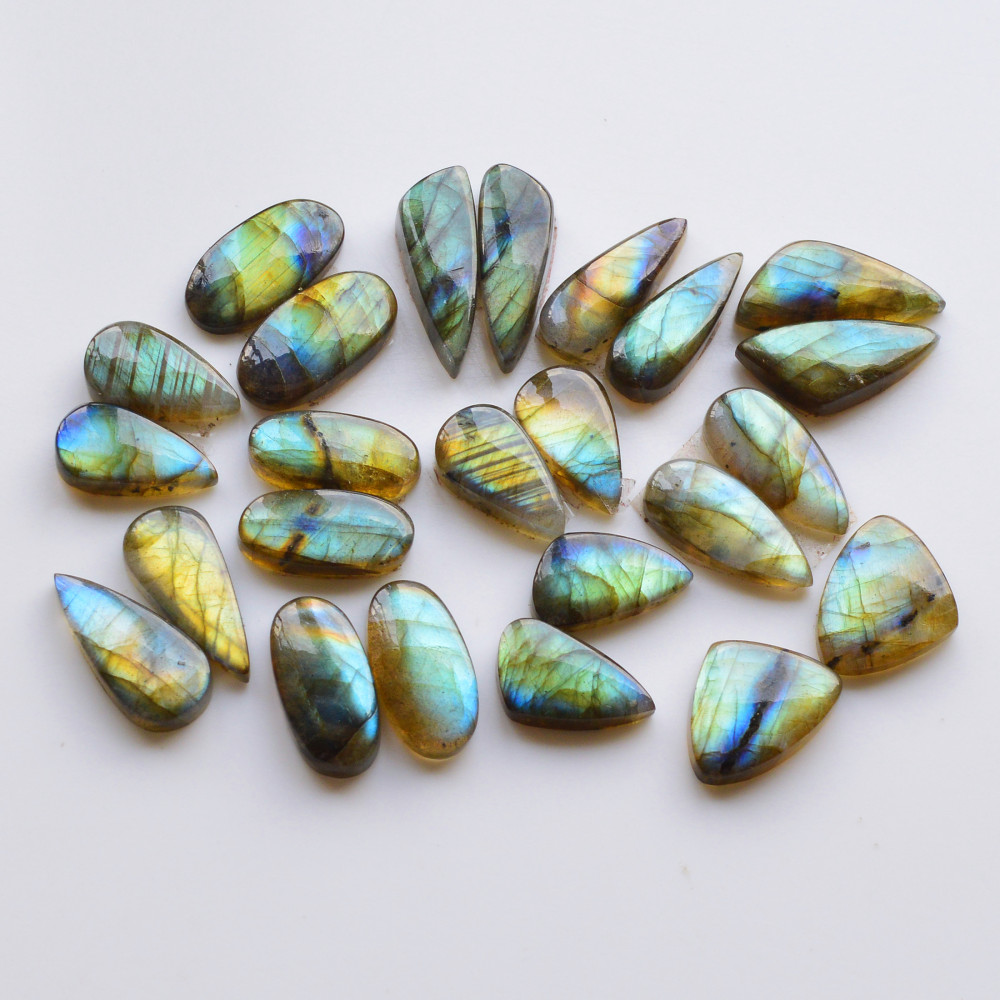 Image of 12 Pair 146Cts  Natural Labradorite Pair Gemstone Lot for jewellery making  23x8 17x13mm #19834