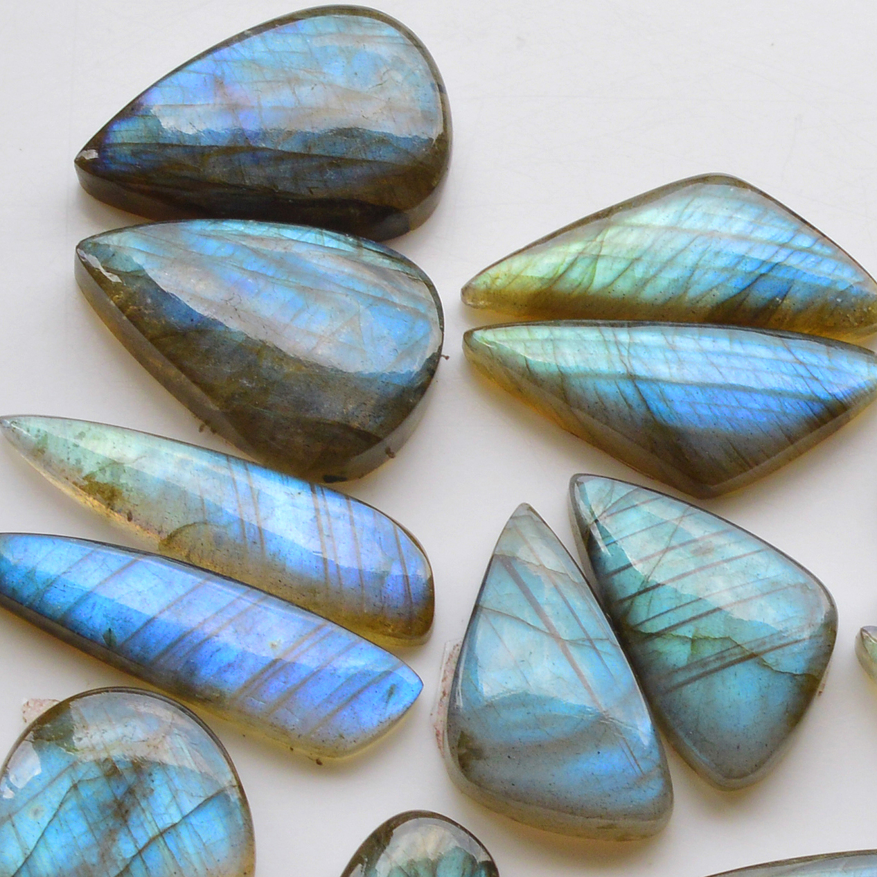 9 Pair 165Cts  Natural Labradorite Pair Gemstone Lot for jewellery making  38x8 22x7mm 19839