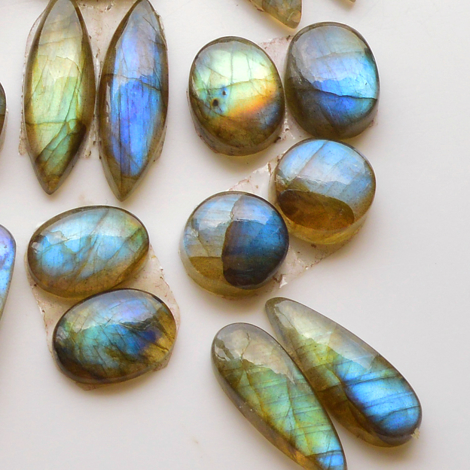 17 Pair 220Cts Natural Labradorite Pair Gemstone Lot for jewellery making 25x7 11x11mm 19840