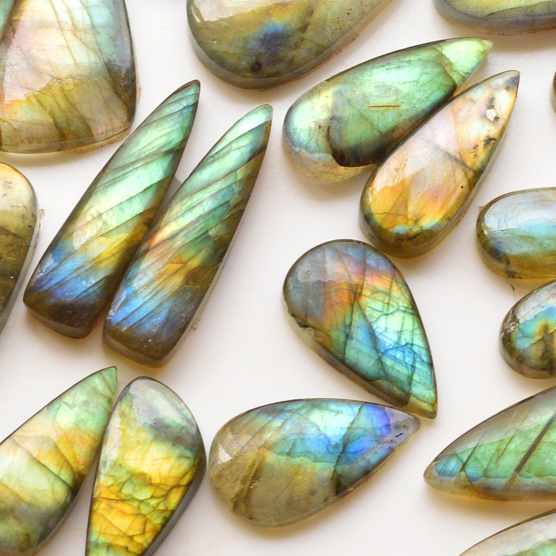11 Pair 189Cts  Natural Labradorite Pair Gemstone Lot for jewellery making  25x13 20x11mm 19842