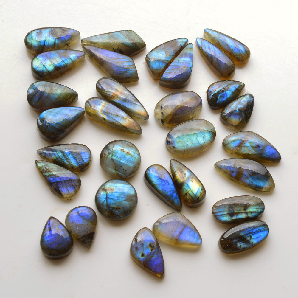 Image of 15 Pair 197Cts  Natural Labradorite Pair Gemstone Lot for jewellery making  21x7 13x13mm #19843