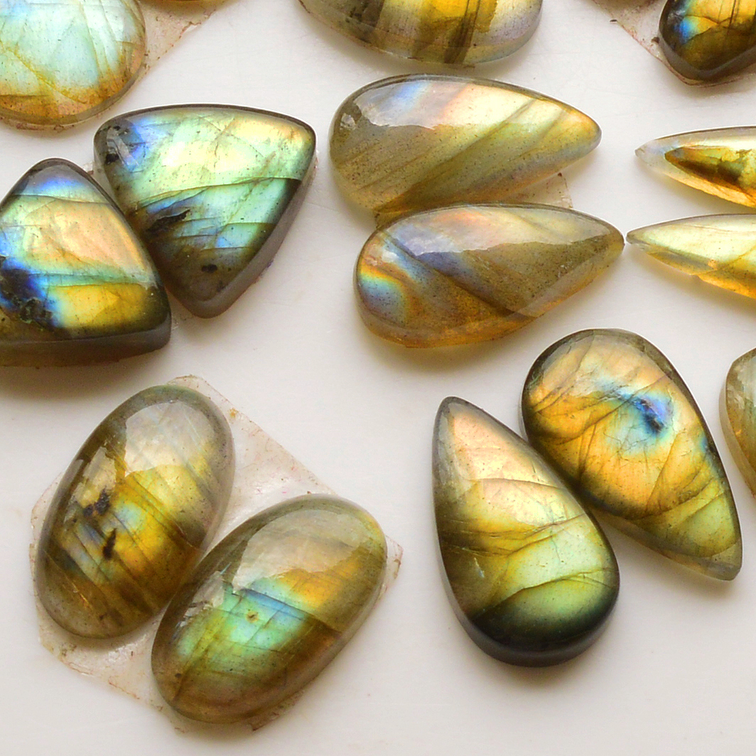 10 Pair 115Cts  Natural Labradorite Pair Gemstone Lot for jewellery making  26x6 12x12mm 19844