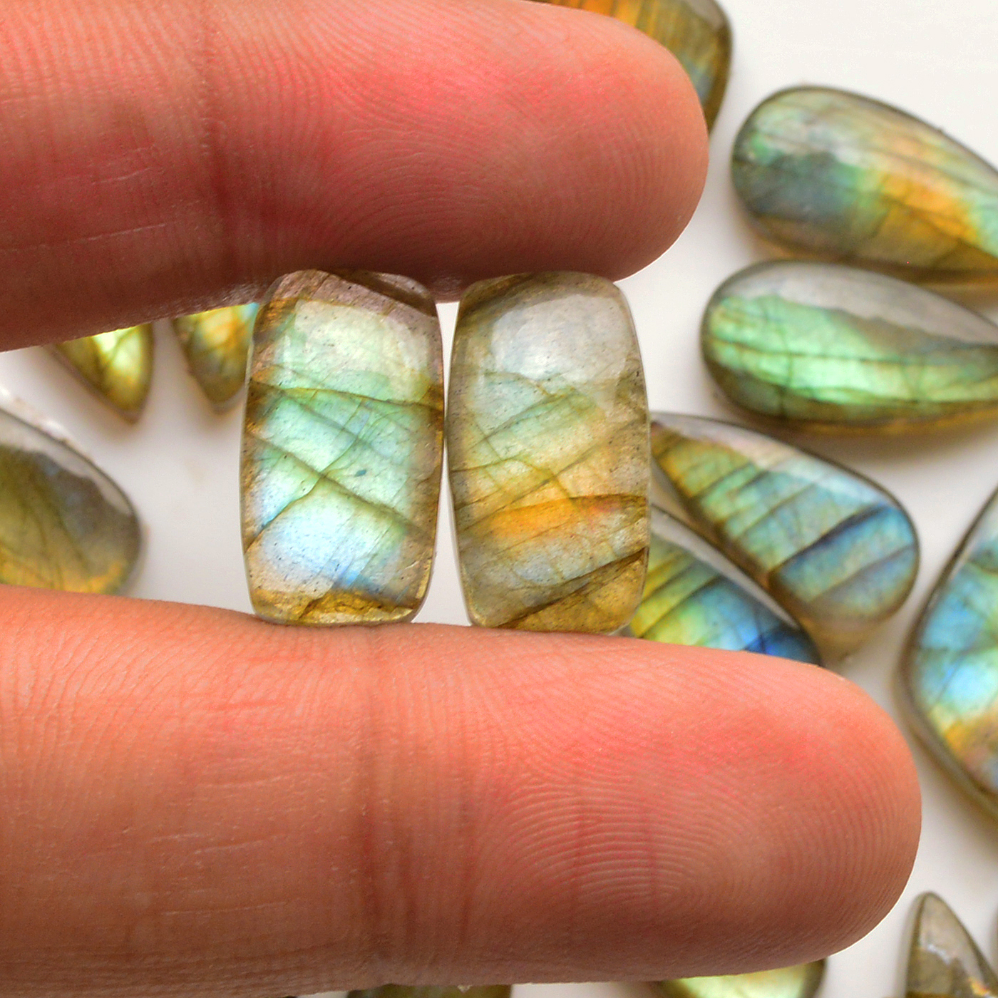 11 Pair 157Cts  Natural Labradorite Pair Gemstone Lot for jewellery making  21x9 15x10mm 19845