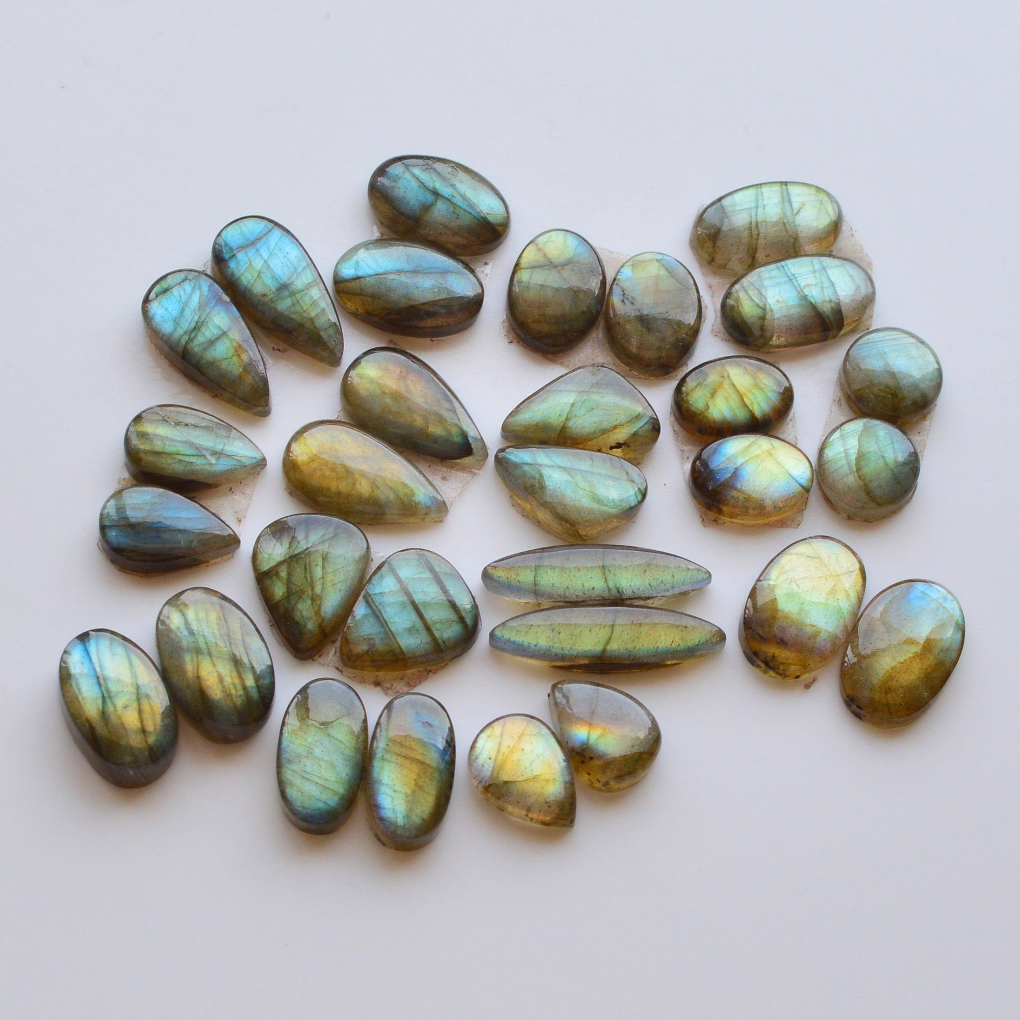 15 Pair 127Cts Natural Labradorite Pair Gemstone Lot for jewellery making 21x6 11x9mm 19849