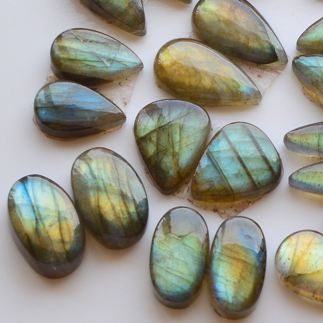 15 Pair 127Cts  Natural Labradorite Pair Gemstone Lot for jewellery making  21x6  11x9mm 19849