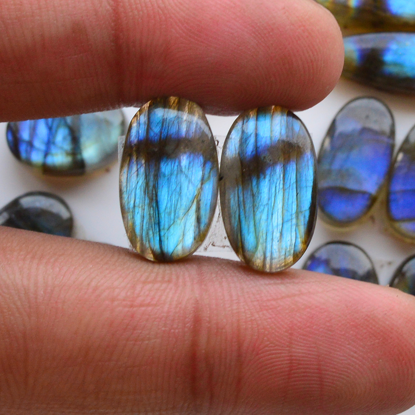 14 Pair 184Cts Natural Labradorite Pair Gemstone Lot for jewellery making 23x7 15x11mm 19851