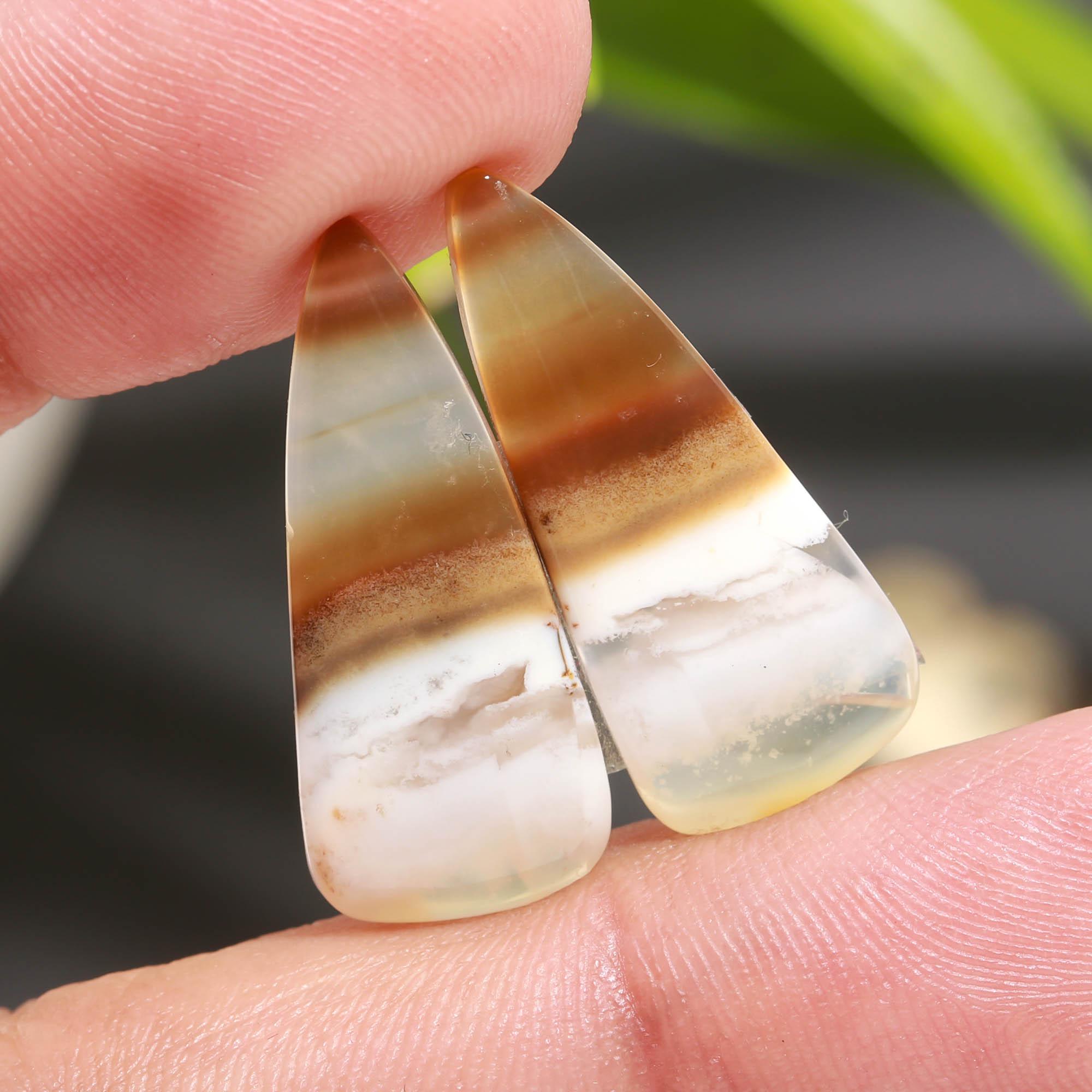 9 Pair 111 Cts Natural Dendrite Agate Pair Cabochon Lot Loose Gemstones Jewelry Making 23x12 16x8mm 20032